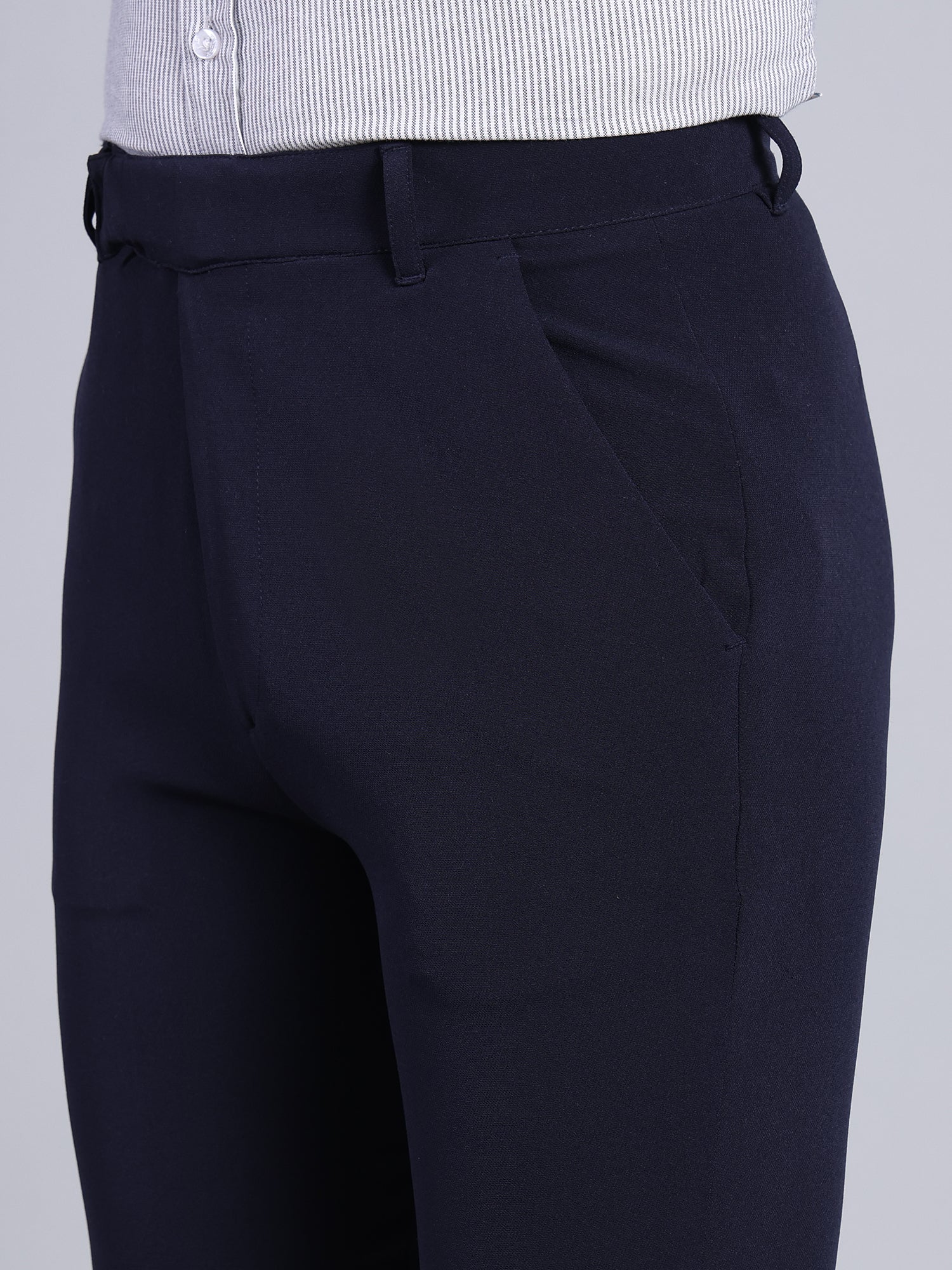 Stylox Men’s Bootcut Formal Trousers-Navy - Stylox