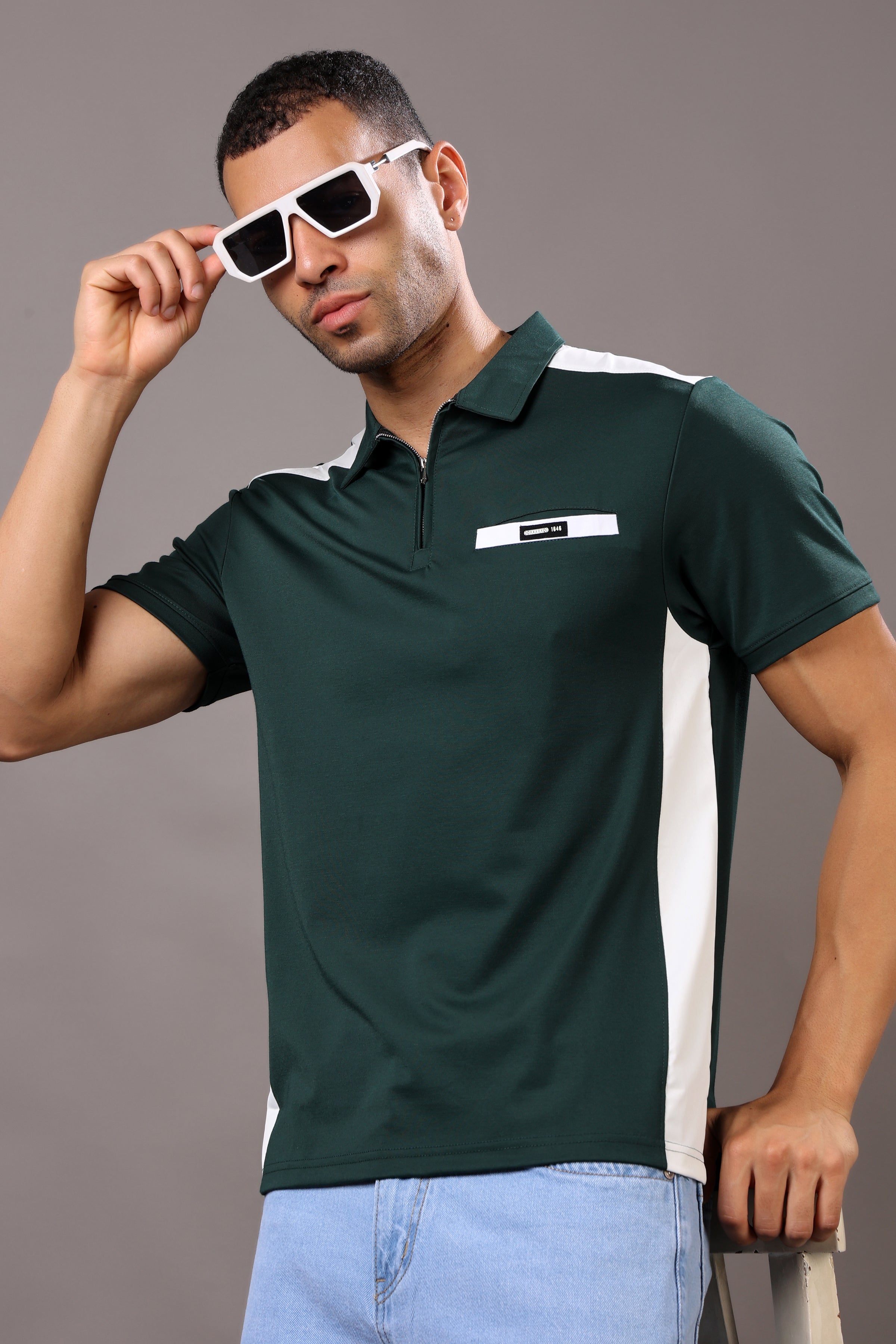Stylox Men's Solid Polo Collar T-Shirt - Stylox