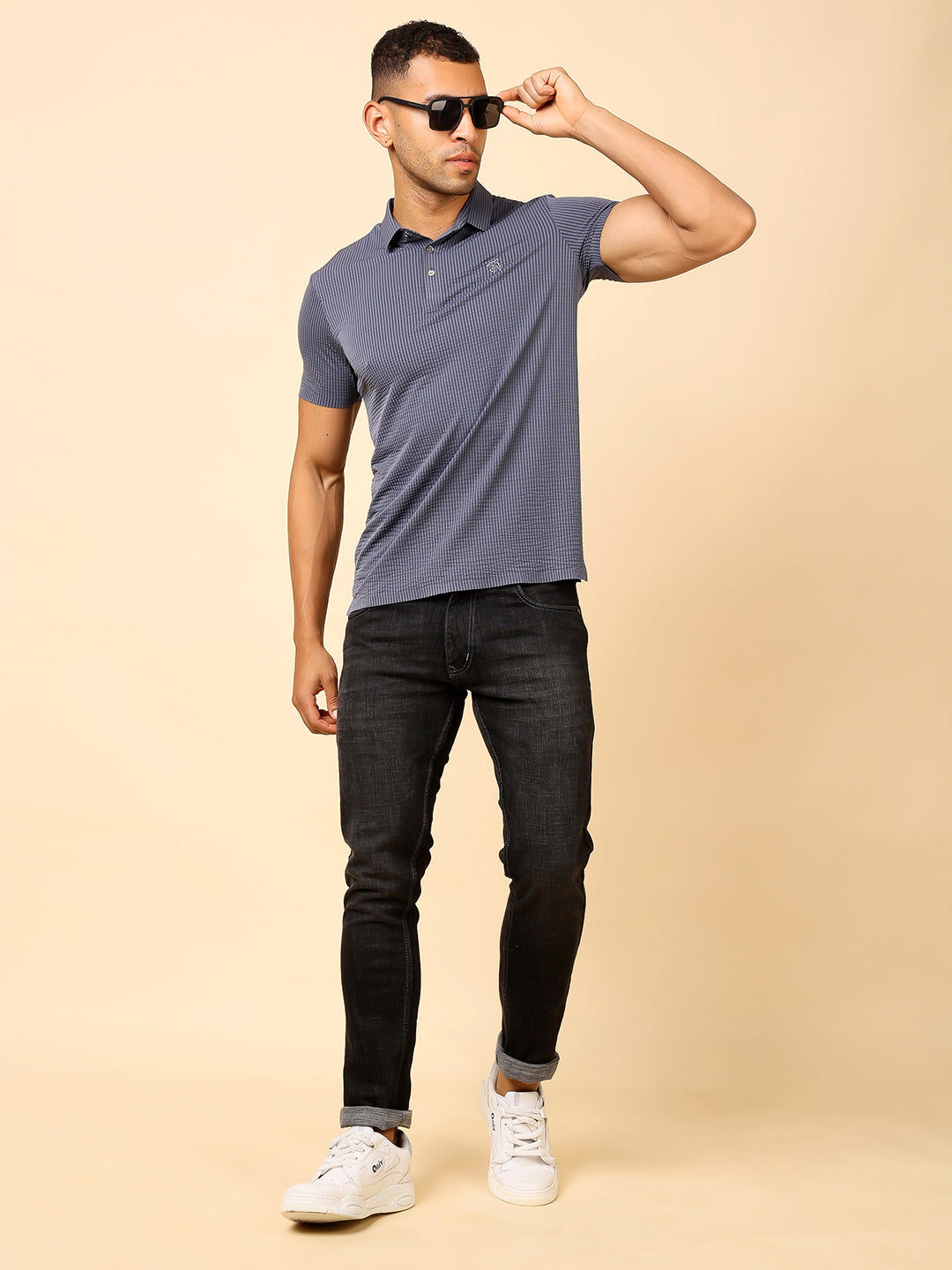 Stylox Premium Stretchable Solid Slim Fit Polo T-Shirt – Comfort Meets Style - Stylox