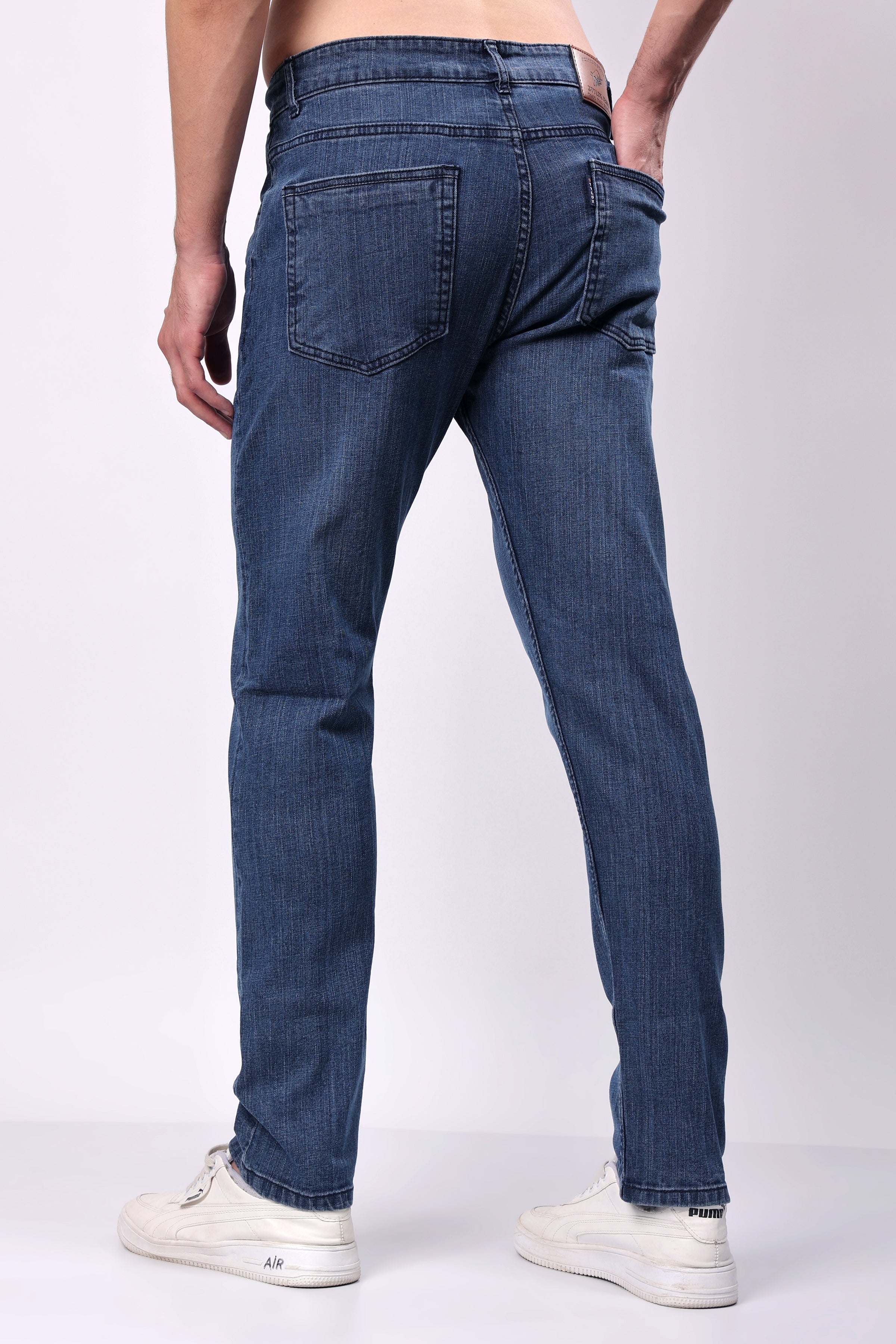Stylox Men Relaxed Fit Denim Jeans -  | Mid Blue - 5110-11173 - Stylox