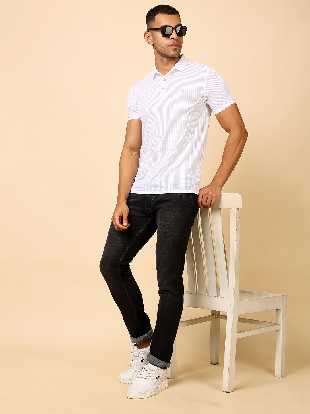 Stylox Premium Stretchable Solid Slim Fit Polo T-Shirt – Comfort Meets Style - Stylox