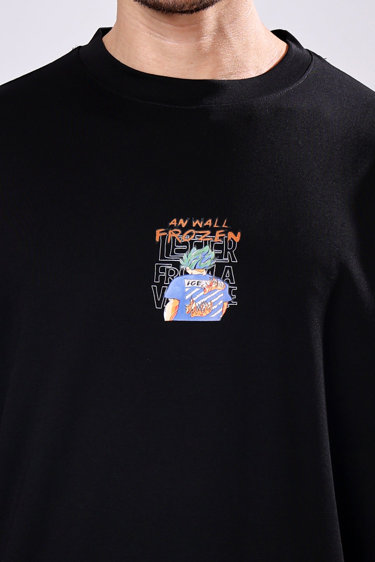 Stylox Men’s Oversized Round Neck Half Sleeve Back Printed T-Shirt | Premium Cotton Loose Fit Graphic Tee for Streetwear &amp; Casual Style