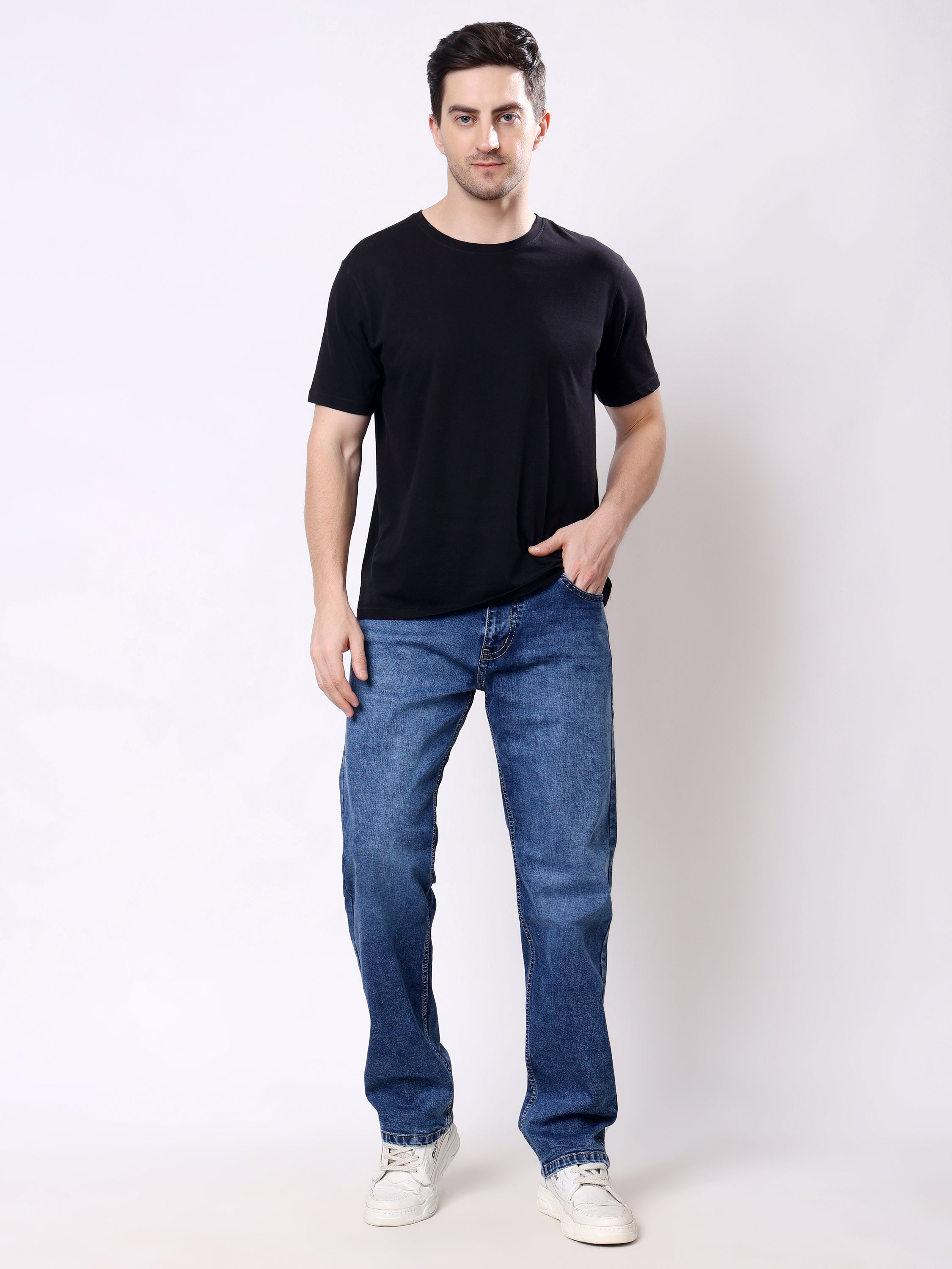 Stylox Men’s Comfort Fit Stretchable Denim Jeans - Stylox