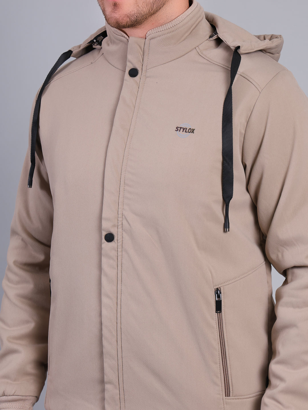 Stylox Men’s Winter Jacket with Hood | Warm Padded Jacket | Stylish Casual Outerwear