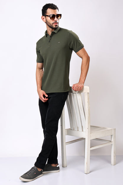 Stylox Solid Polo T-Shirt For Men