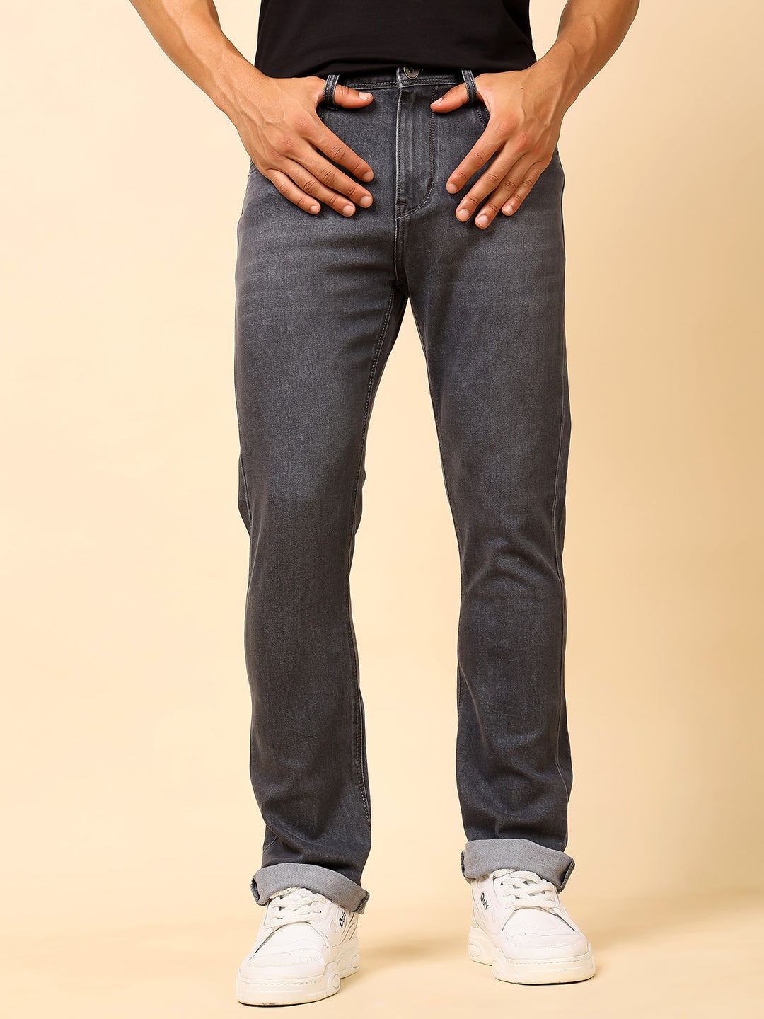 Stylox Men’s Bootcut Fit Mid-Rise Denim Jeans - Stylox