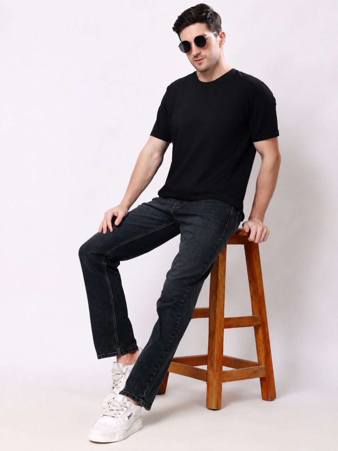 Stylox Men's Slim Fit Stretchable Solid Denim Jeans