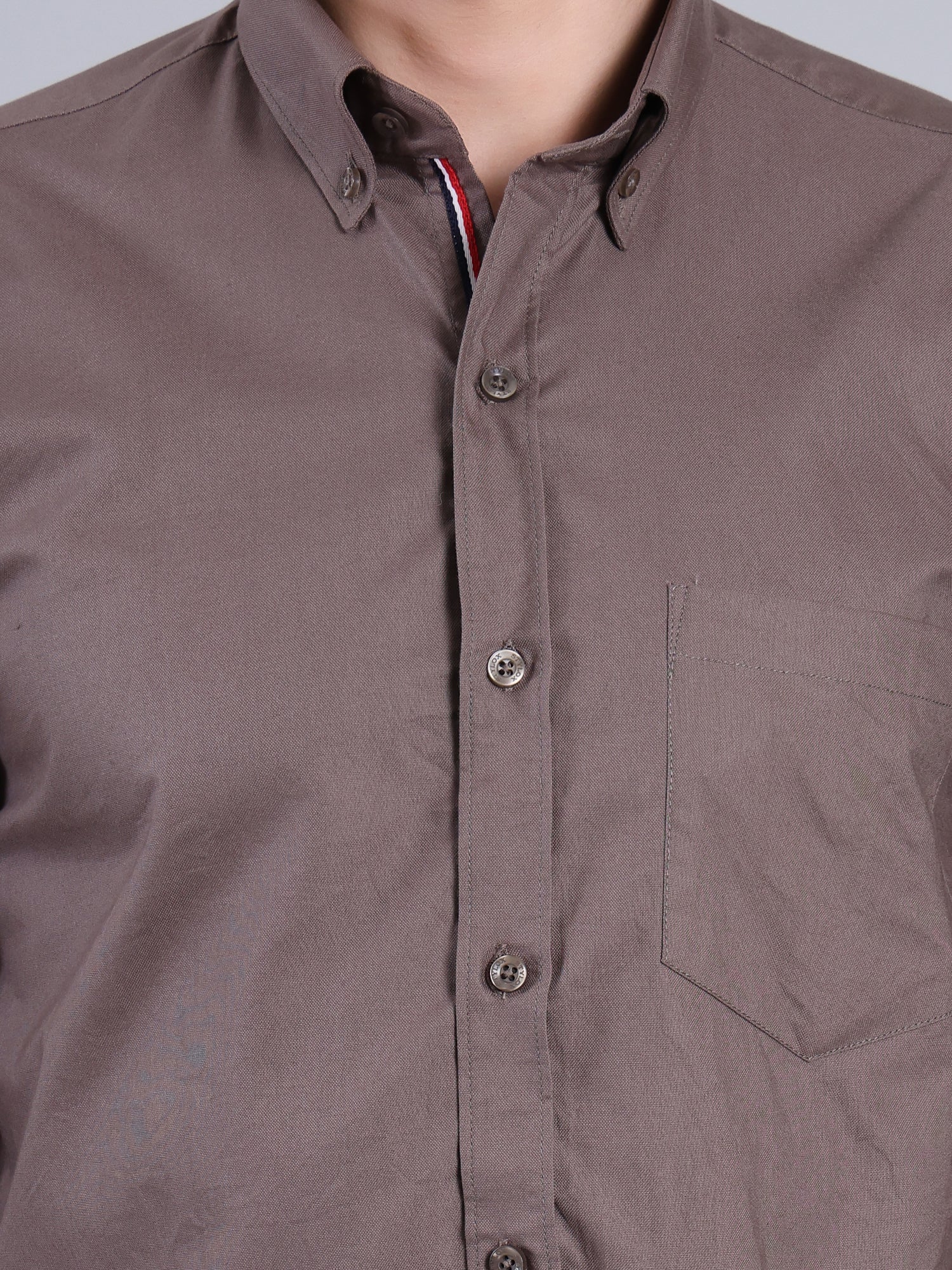 Stylox Men’s Regular Fit Full Sleeve Solid Casual Shirt for Everyday & Office Wear (Mouse) - Stylox