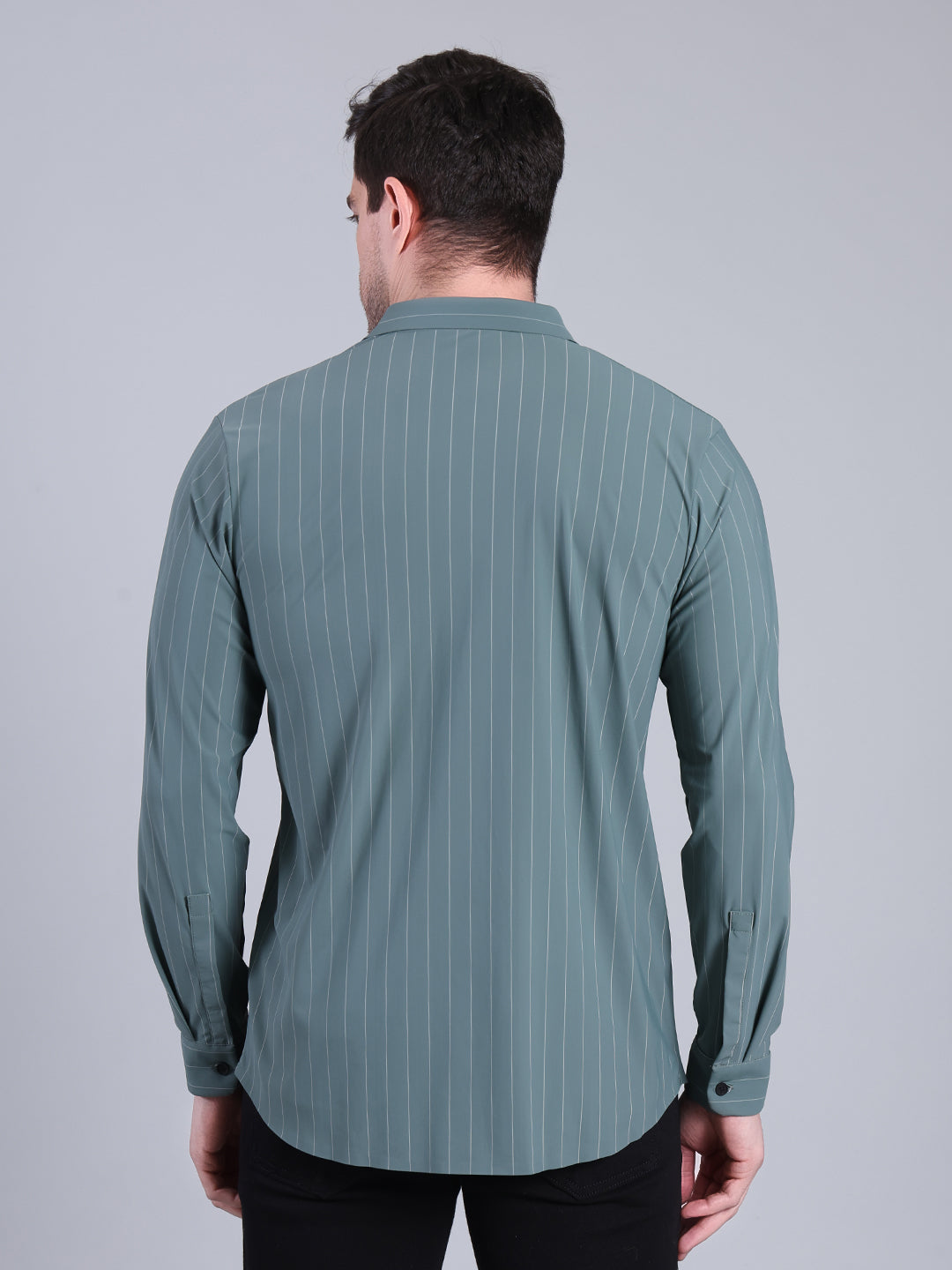 Stylox Men’s Striped Partywear Shirt | Slim Fit Full Sleeve Formal-Casual Shirt For Men