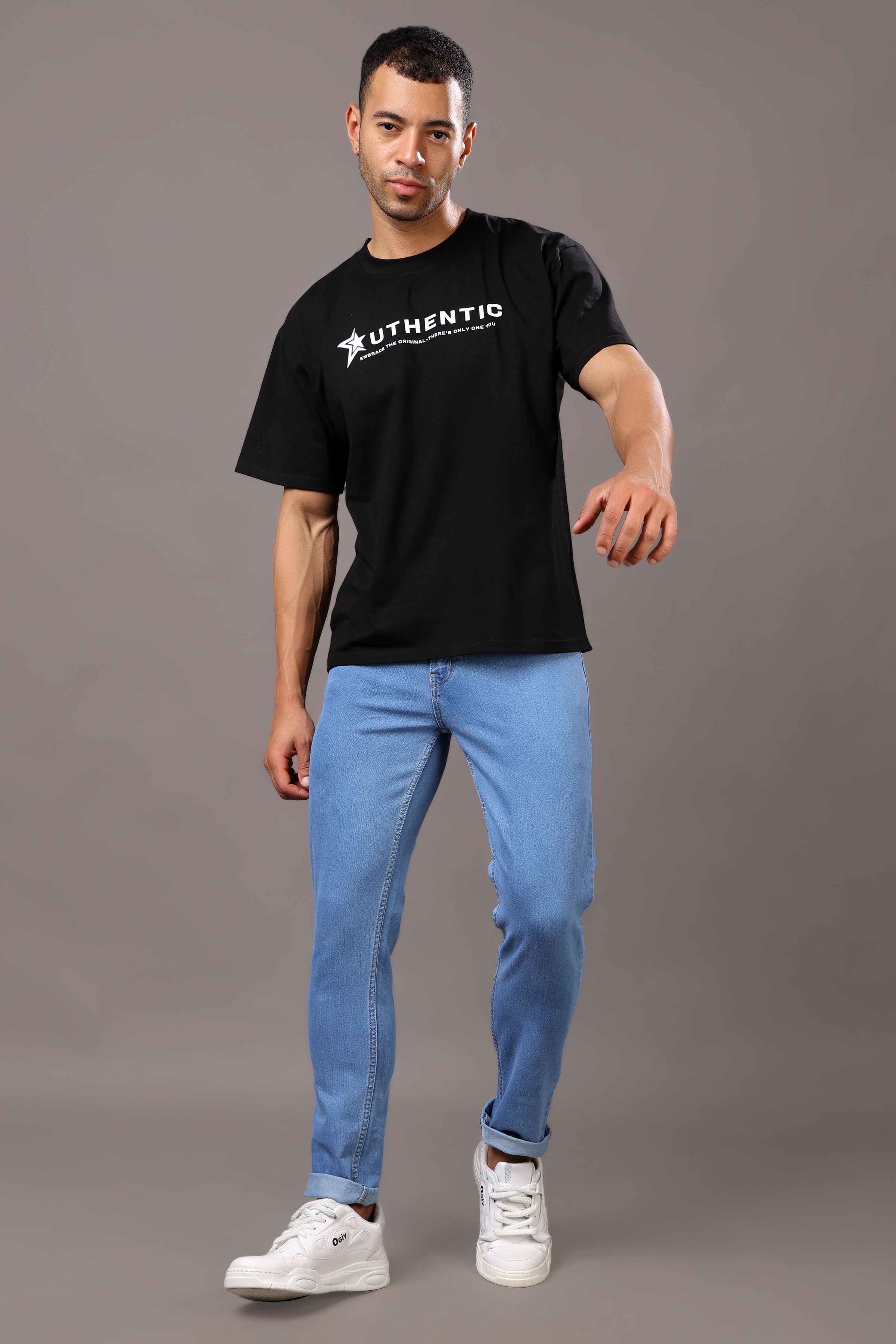 Stylox Men’s Slim Fit Mid-Rise Casual Denim Jeans - Stylox