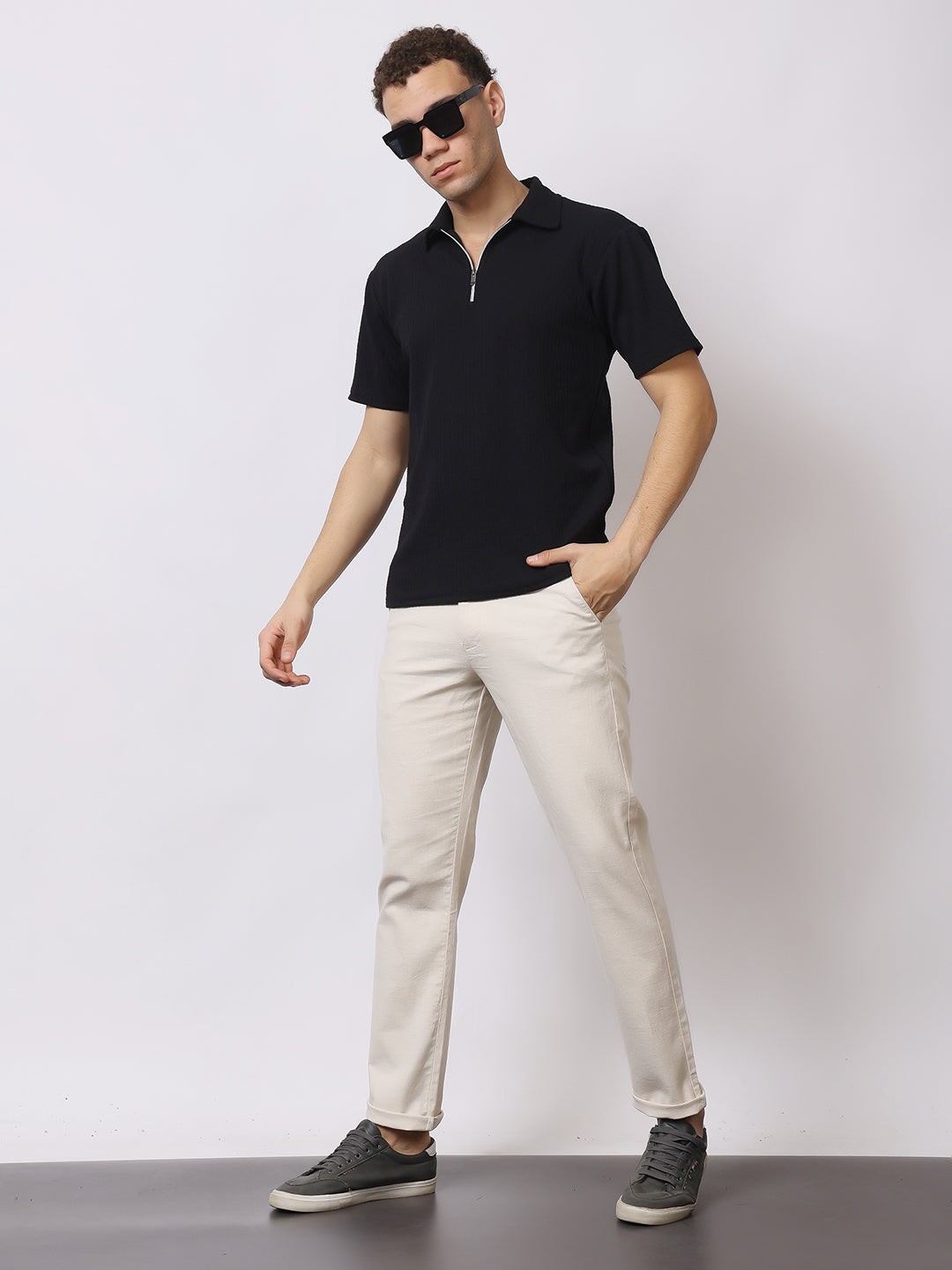 Stylox Men’s Premium Regular Fit Cotton Trousers – Casual & Formal Pants | Breathable Everyday Wear - Stylox