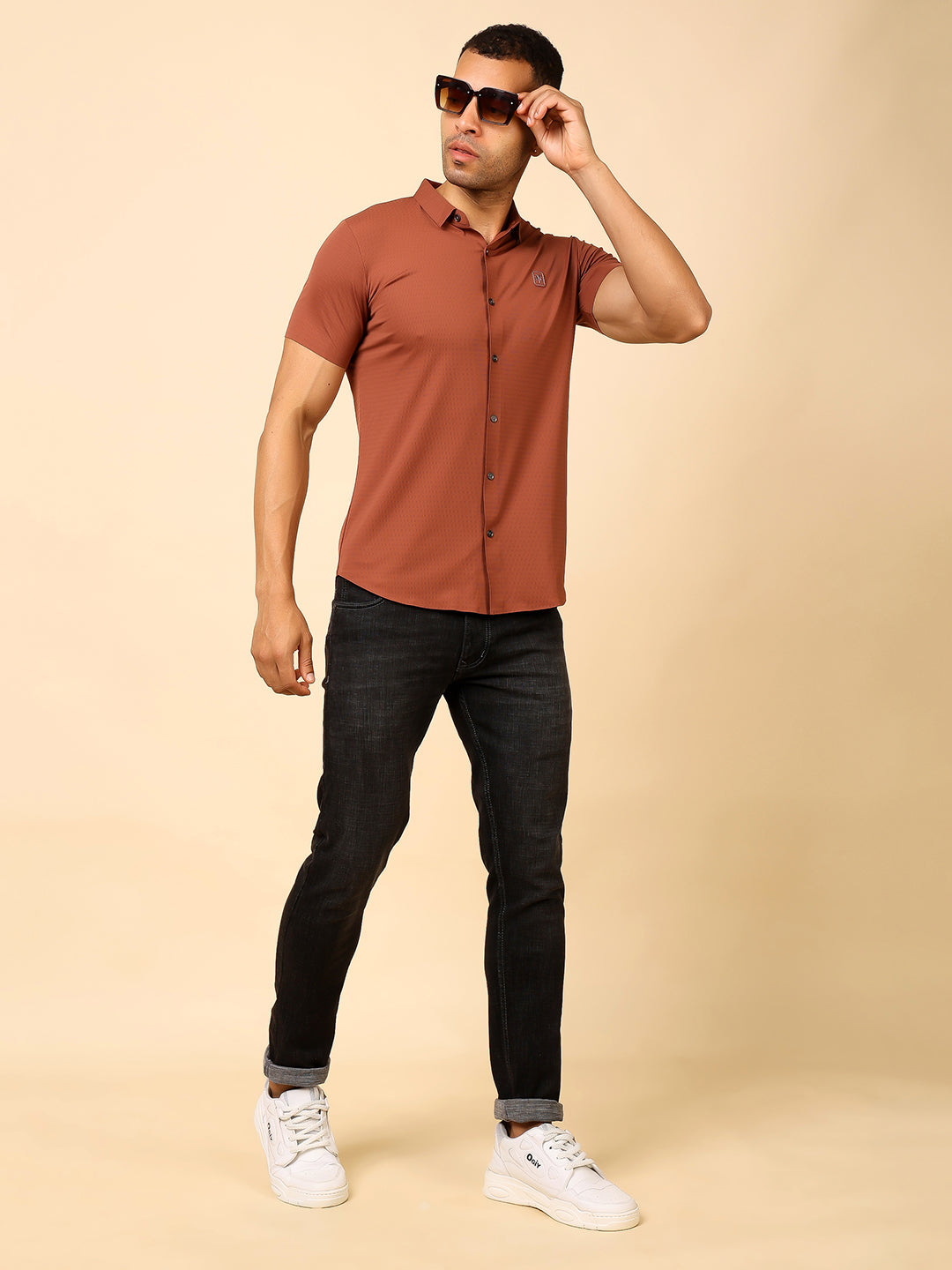 Men's Regular Fit Cotton Blend Shirt | Stylish & Party Wear - Stylox