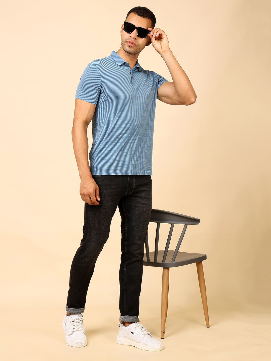 Stylox Premium Stretchable Solid Slim Fit Polo T-Shirt – Comfort Meets Style - Stylox