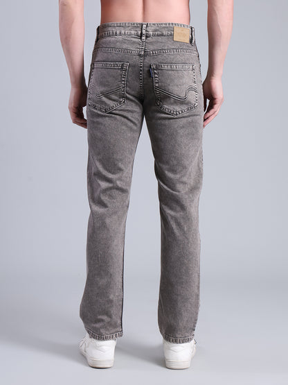 Stylox Men’s Comfort Fit Jeans | Mid Rise Straight Leg Washed Denim for Everyday Wear