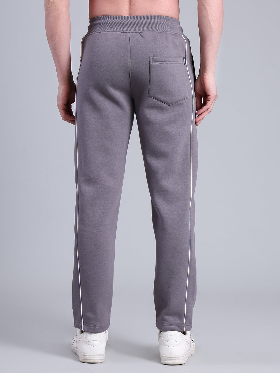 Stylox Men’s Solid Trackpant with Side Piping (Grey) - Stylox