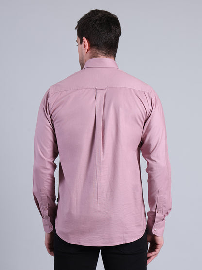 Stylox Men’s Solid Casual Shirt | Full Sleeve Regular Fit Shirt for Everyday Wear