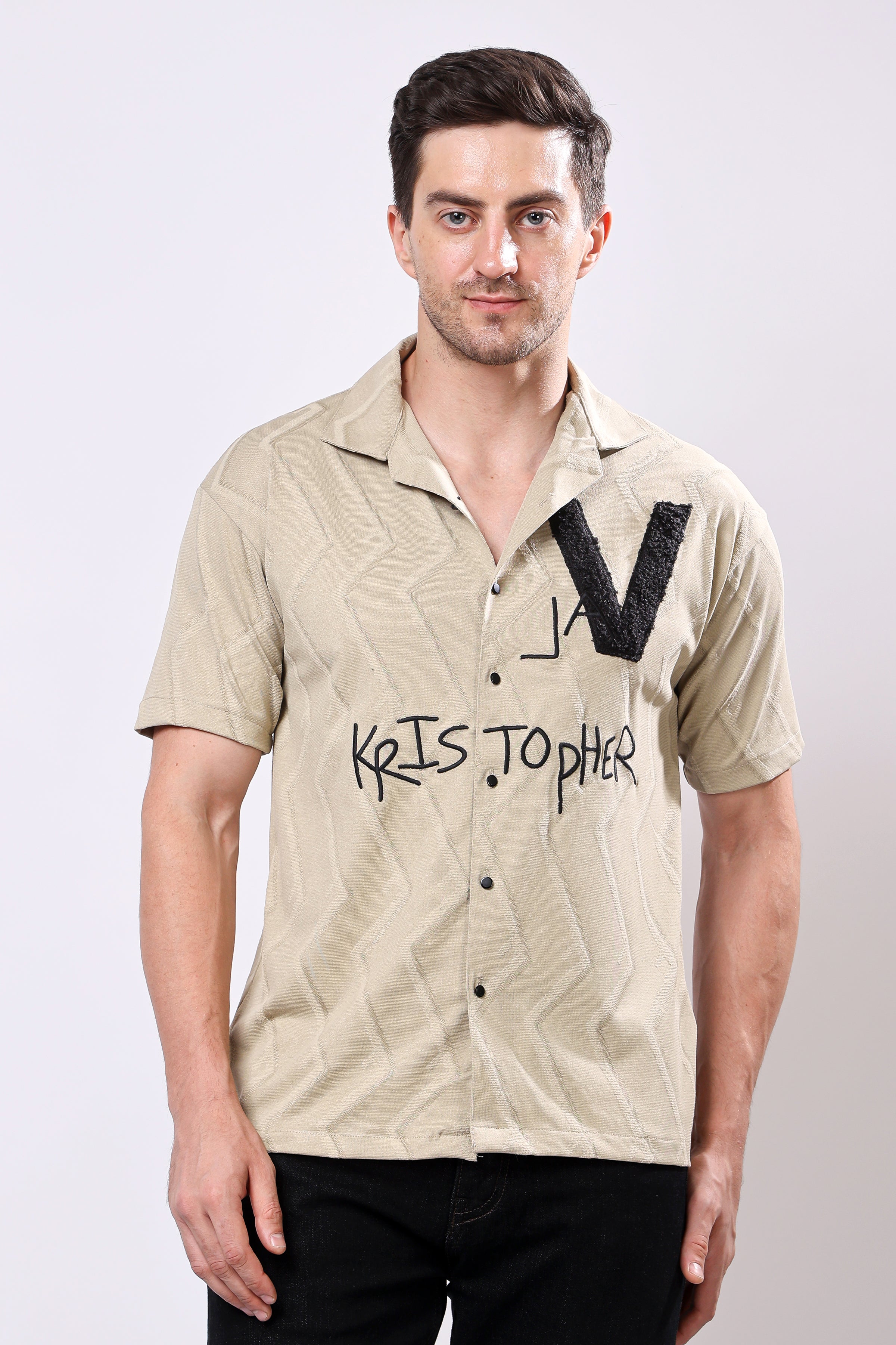 Stylox Men's Front Open Half Sleeve Printed Casual Shirt – Lightweight Cotton Blend Summer Wear with Stylish Print - Stylox