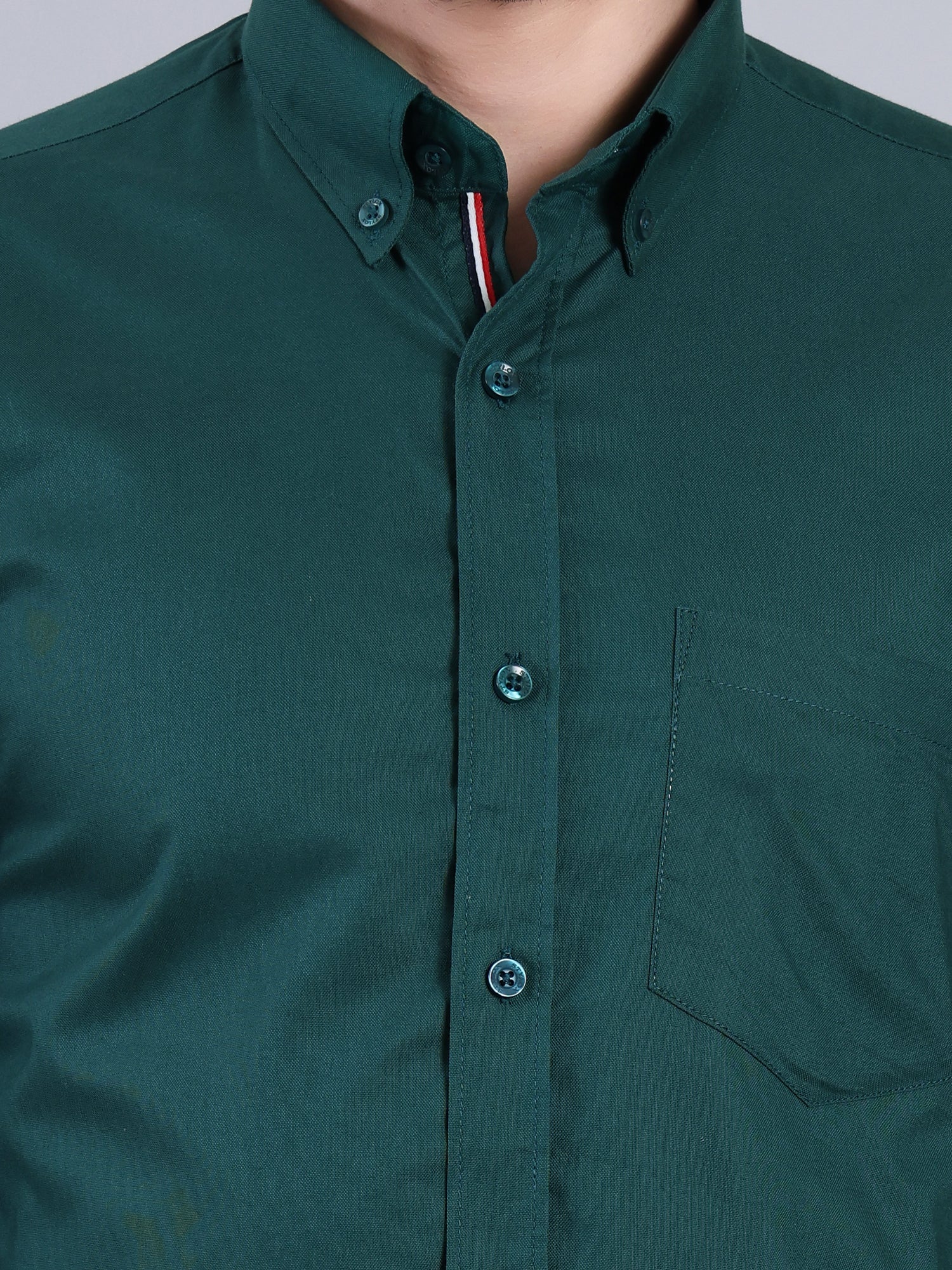 Stylox Men’s Regular Fit Full Sleeve Solid Casual Shirt for Everyday & Office Wear (Peacock) - Stylox
