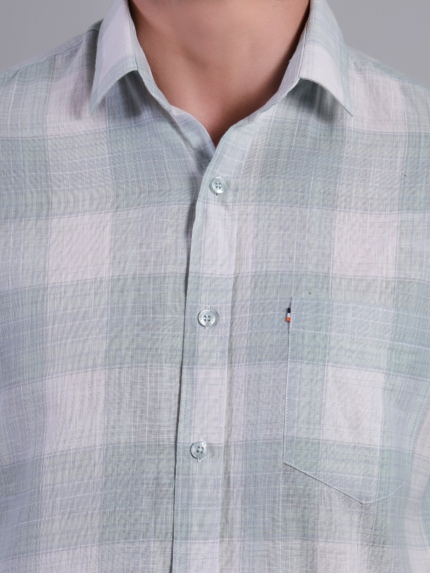 Stylox Men’s Regular Fit Checked Full Sleeve Casual Shirt-Aqua - Stylox
