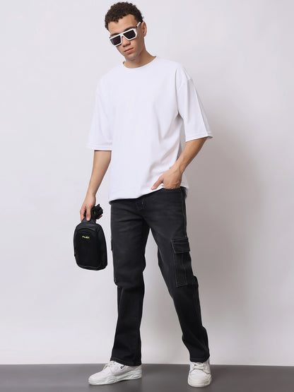 Stylox Men’s Regular Fit Cargo Jeans | Multi-Pocket Denim Cargo Pants for Casual &amp; Streetwear Style - Stylox