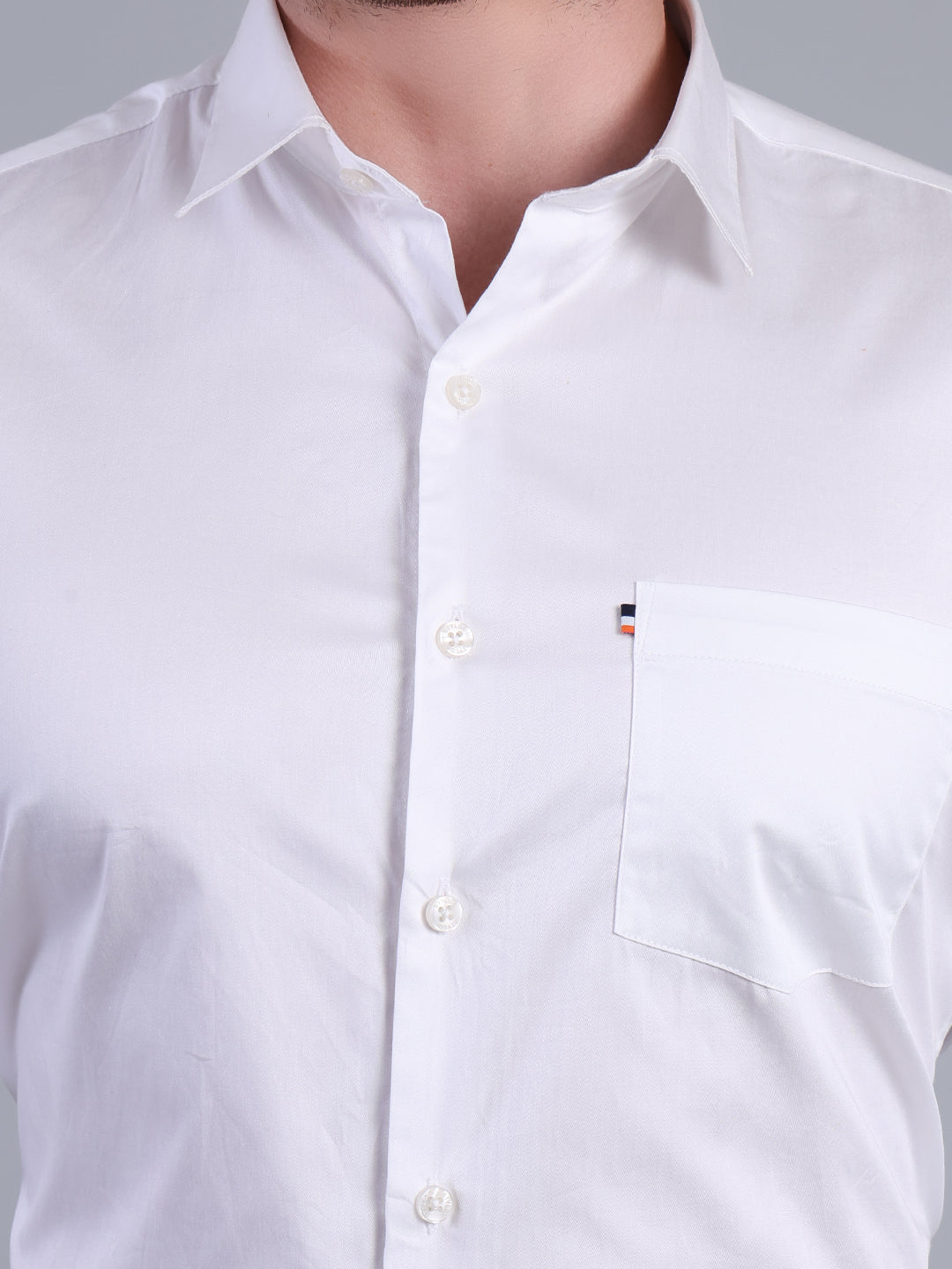 Stylox Men's Regular Fit Full Sleeve Solid Casual Shirt (White)