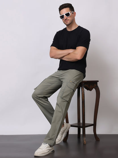 Stylox Men’s Slim Fit Cargo Pants | Cotton Casual Trousers with Multi Pockets | Stylish Outdoor &amp; Everyday Wear Cargos for Men