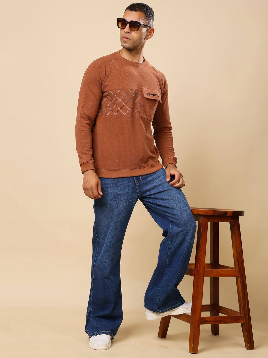 Stylox Men’s Round Neck Full Sleeve Sweatshirt – Classic Fit, Soft Fabric & Cozy Winter Wear