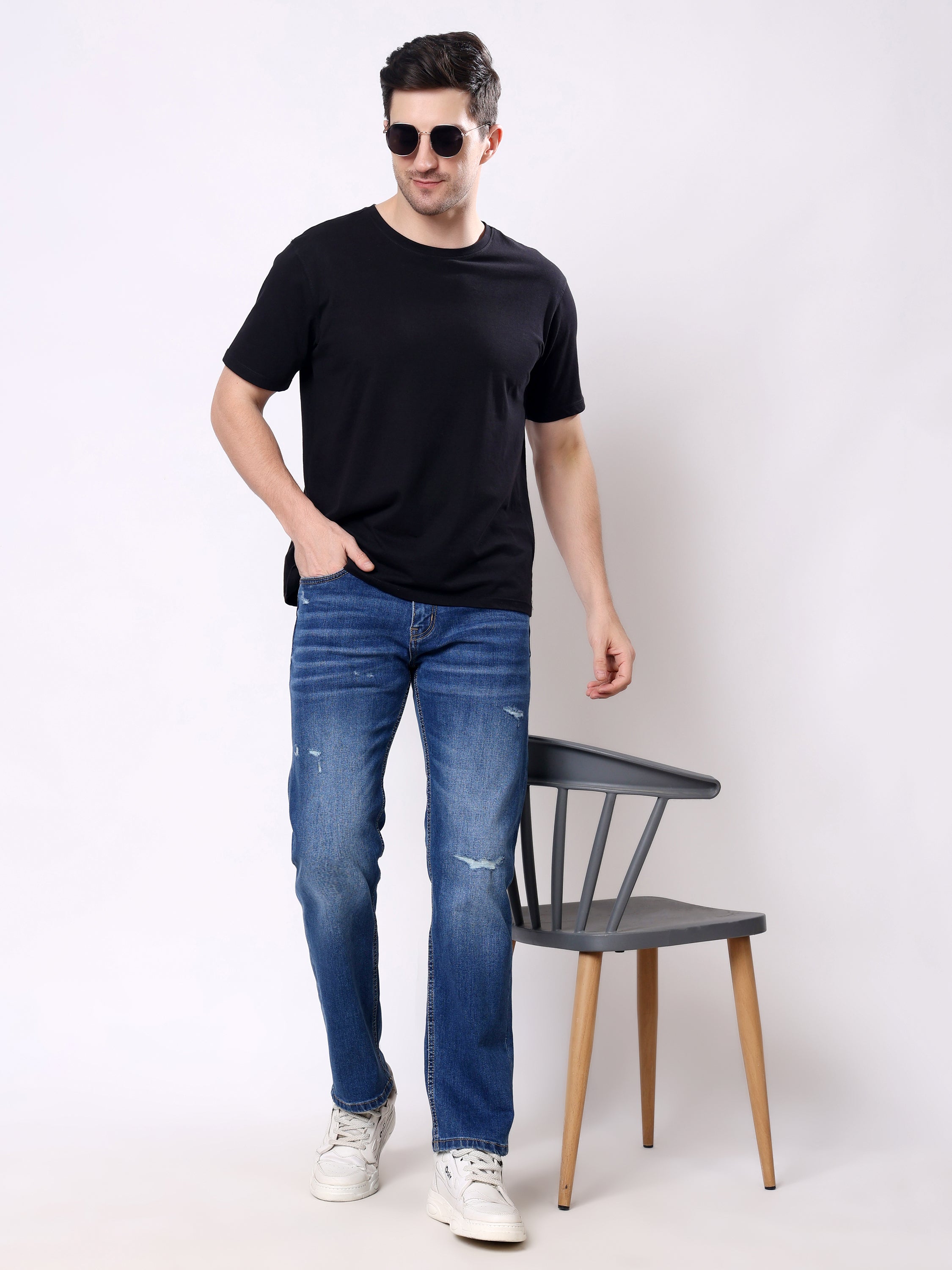 Stylox Men’s Non-Stretch Comfort Fit Denim Jeans - Stylox