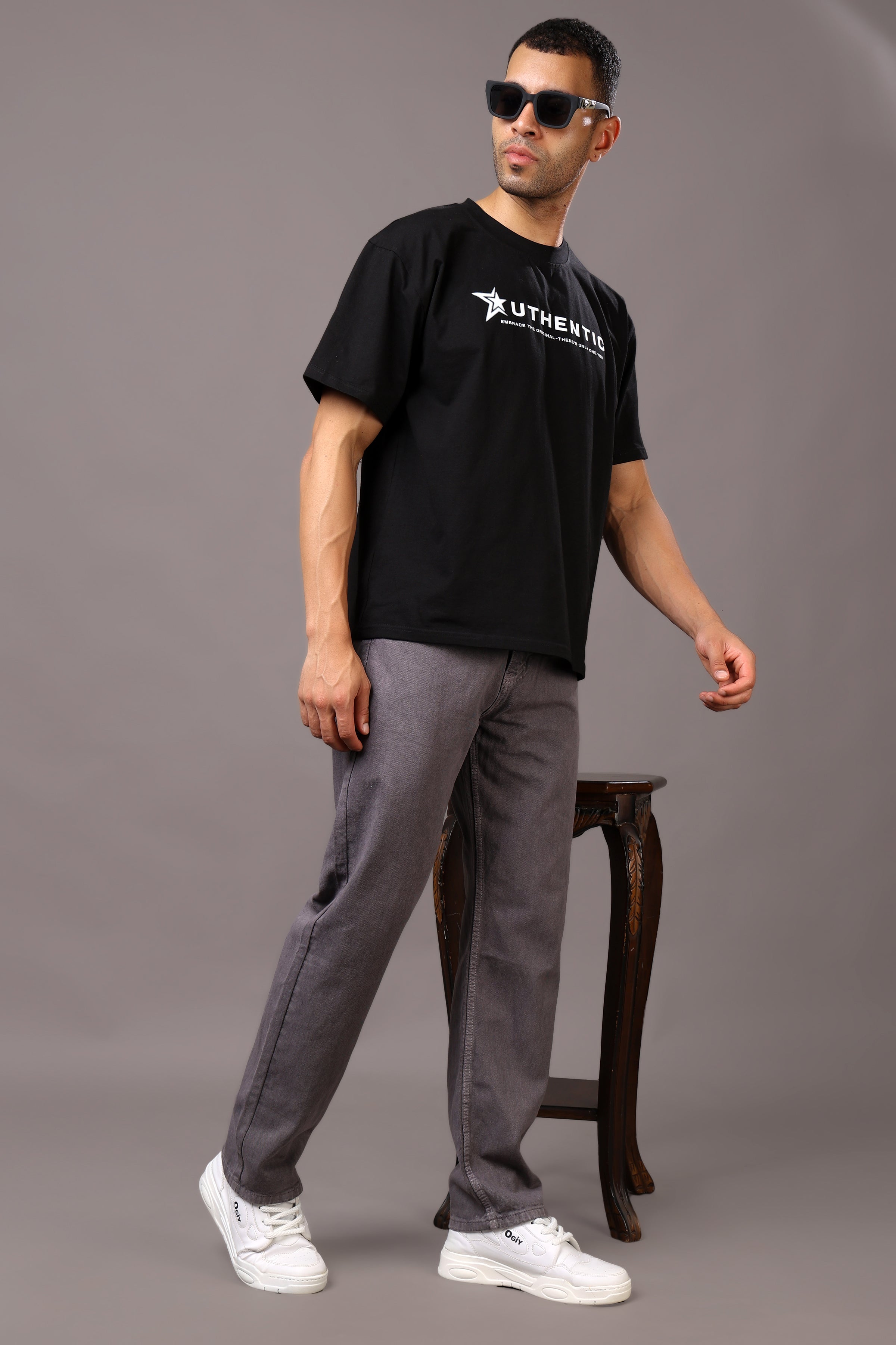Stylox Men’s Relaxed Fit Denim Jeans - Ash Grey, Black, Steel Grey, Fossil Grey & Olive