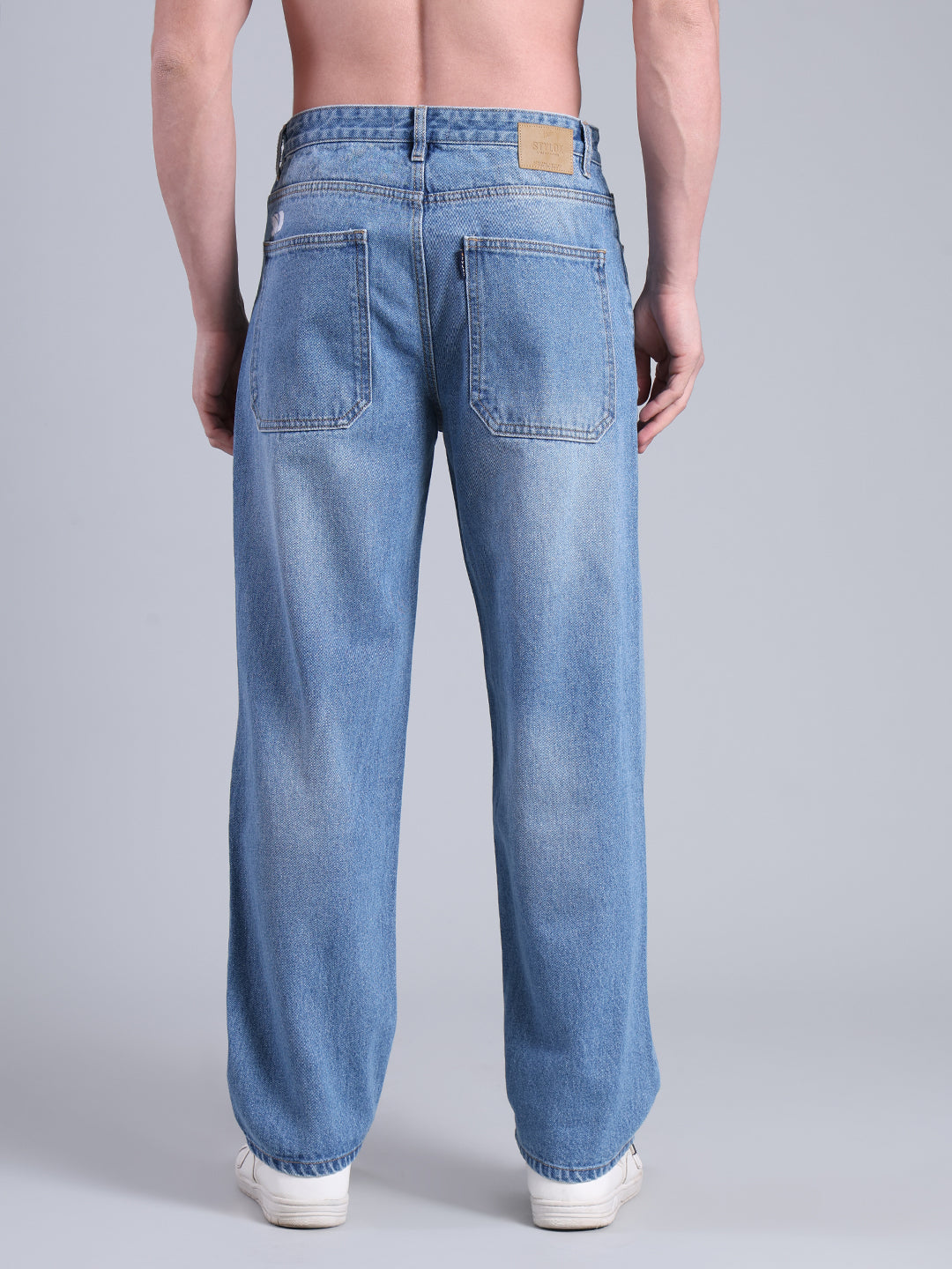 Stylox Men’s Loose Fit Jeans | Relaxed Fit Washed Denim Jeans for Men | Mid-Rise Casual &amp; Streetwear Jeans