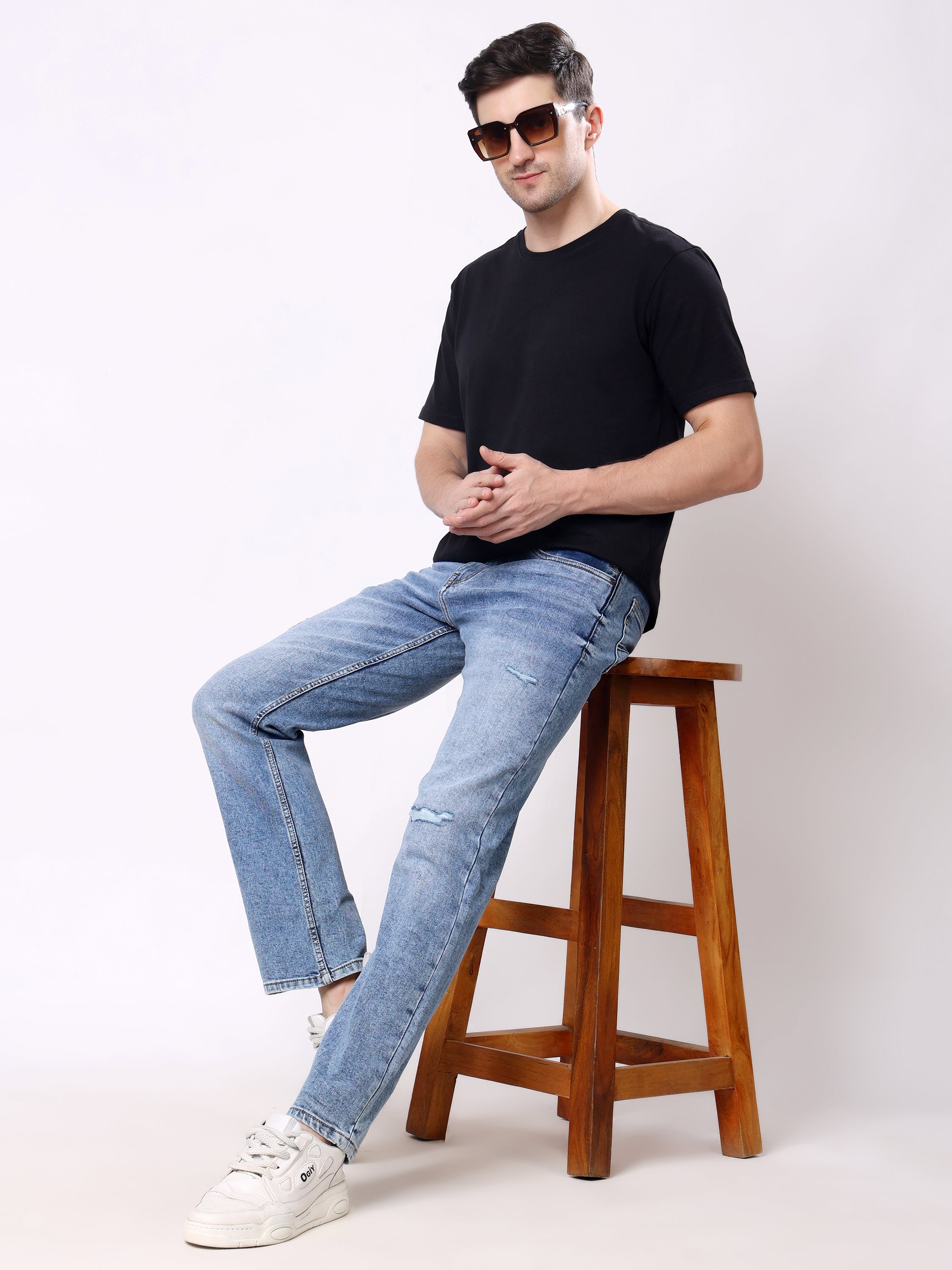 Stylox Men’s Non-Stretch Comfort Fit Denim Jeans - Stylox