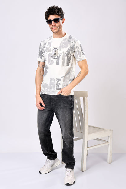 Stylox Men’s Regular Fit Round Neck Half Sleeve Printed T-Shirt | Casual Cotton Graphic Tee for Daily Wear