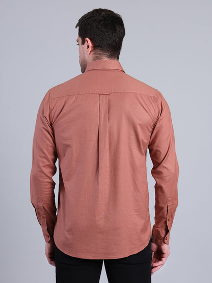 Stylox Men’s Solid Casual Shirt | Full Sleeve Regular Fit Shirt for Everyday Wear