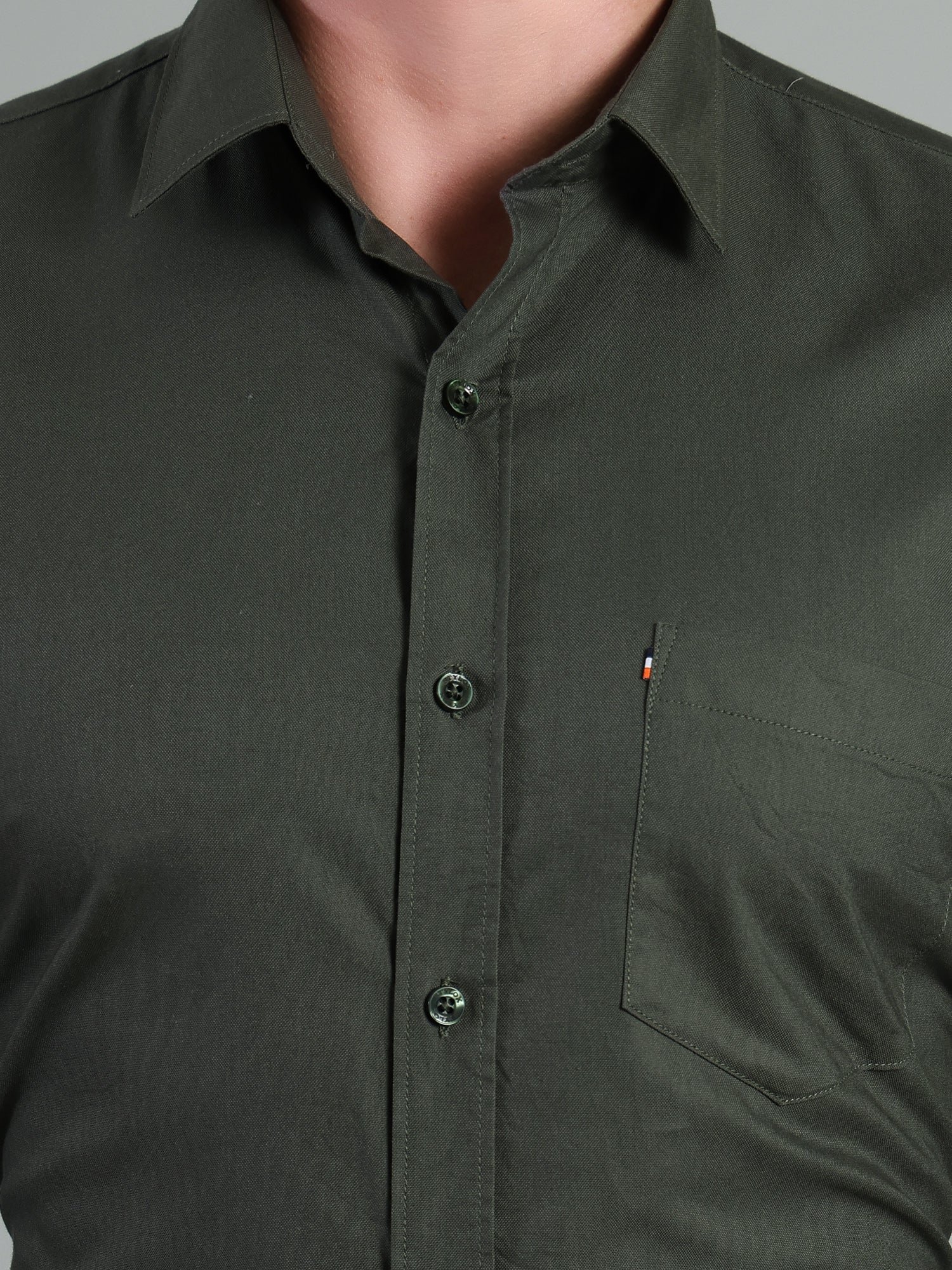 Stylox Men’s Regular Fit Solid Oxford Casual Shirt-Green - Stylox