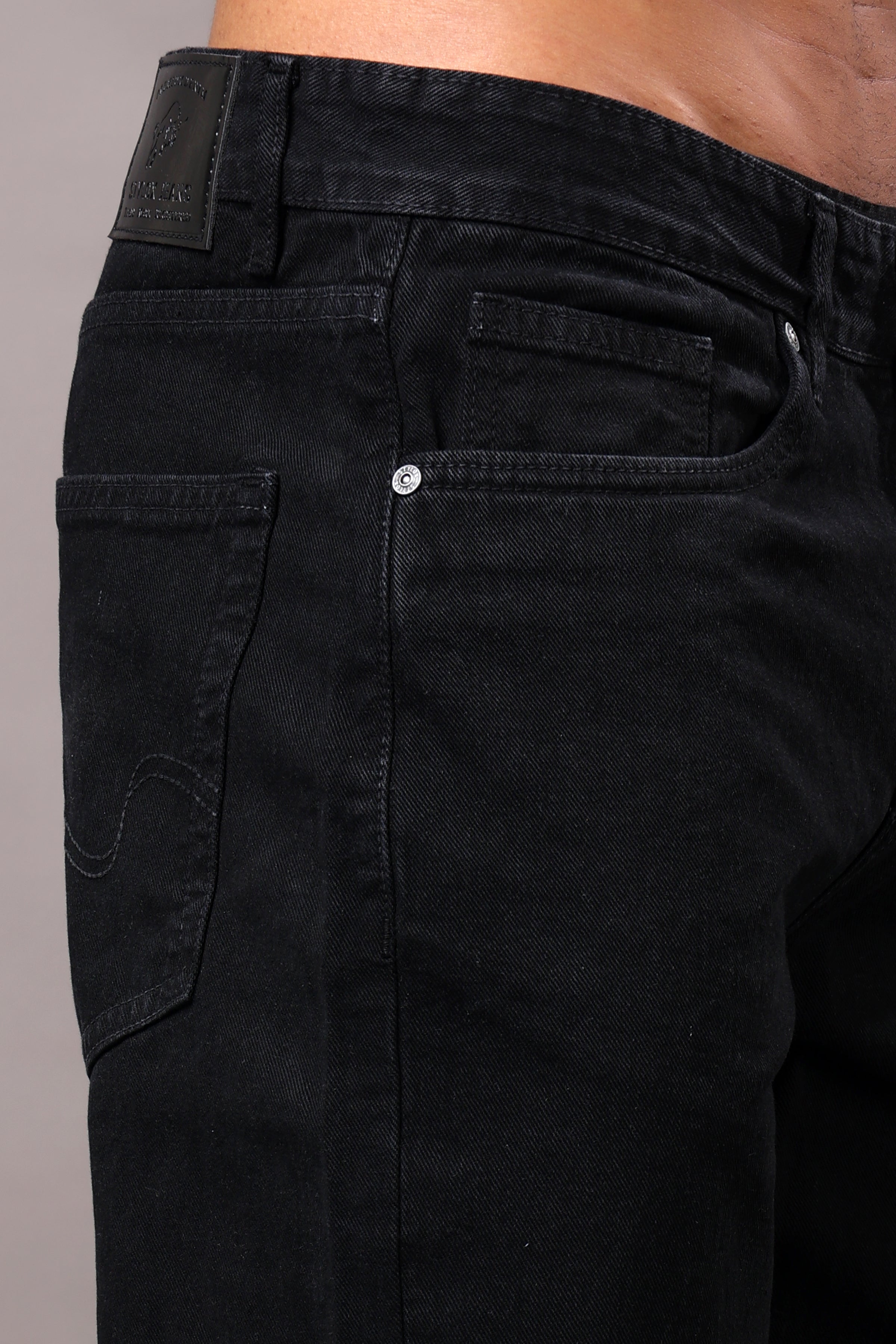 Stylox Men’s Relaxed Fit Denim Jeans - Ash Grey, Black, Steel Grey, Fossil Grey & Olive