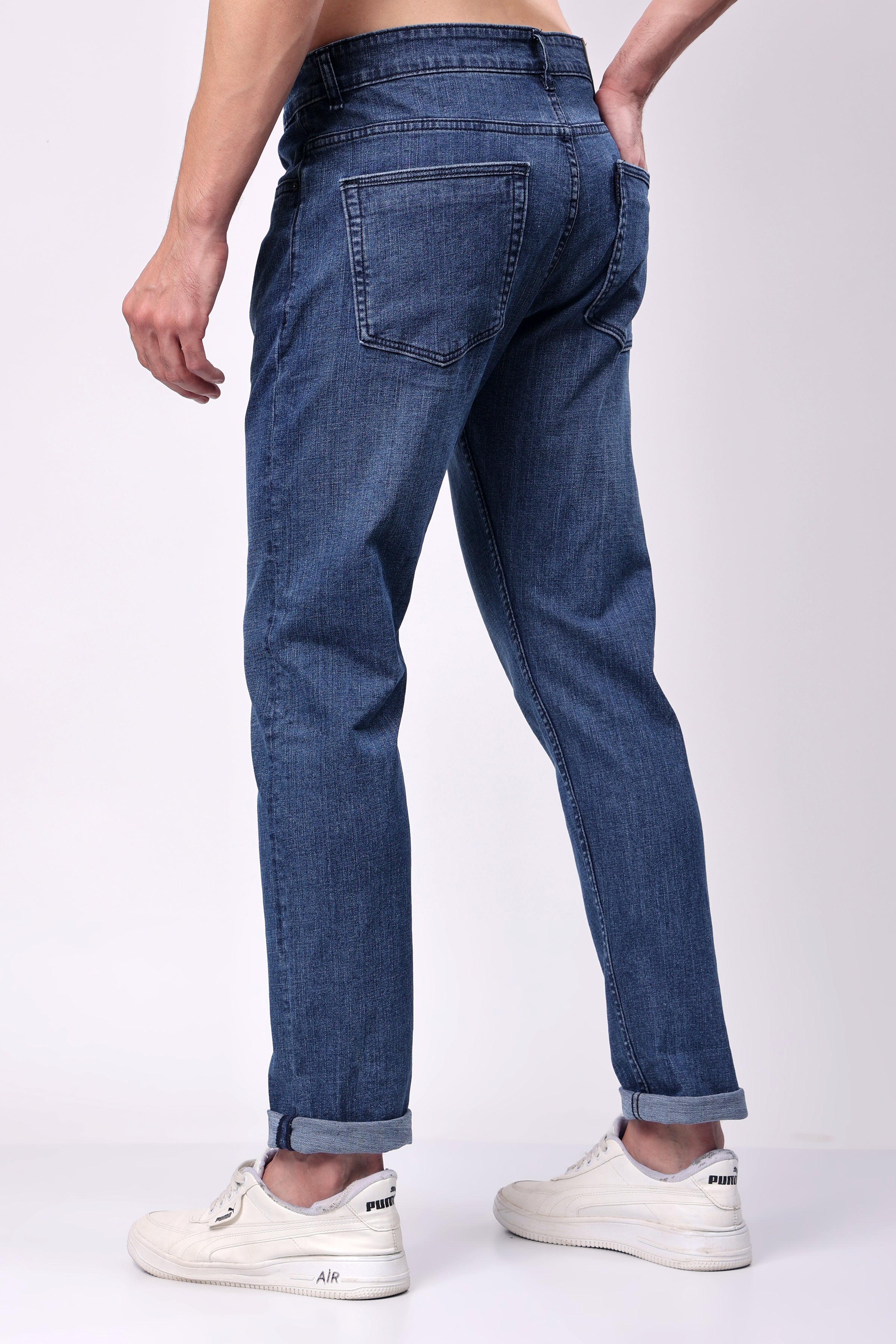 Stylox Men Slim Fit Denim Jeans - Dark Blue, - 5110-11166 - Stylox