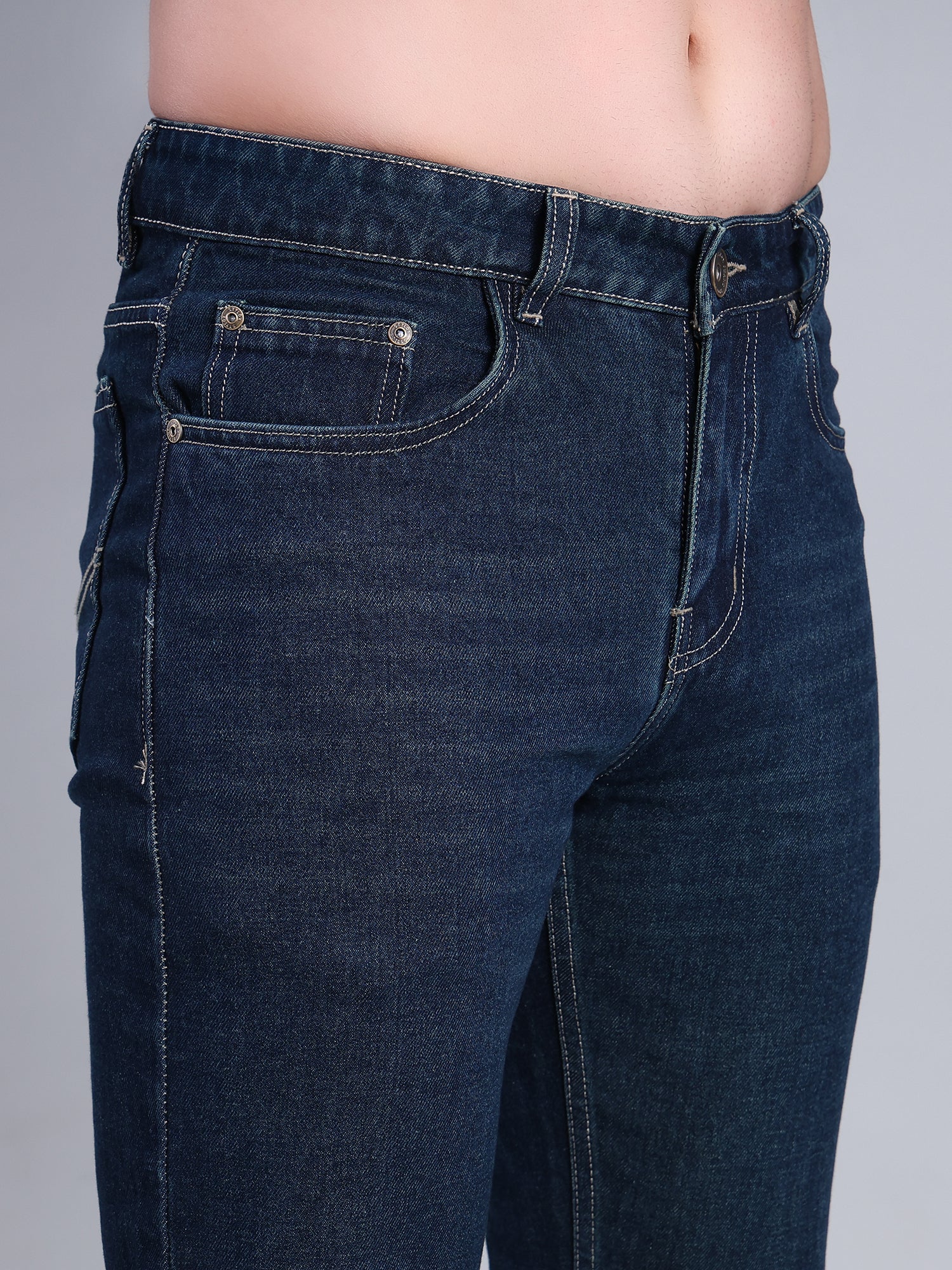 Stylox Men’s Relaxed Fit Mid-Rise Denim Jeans