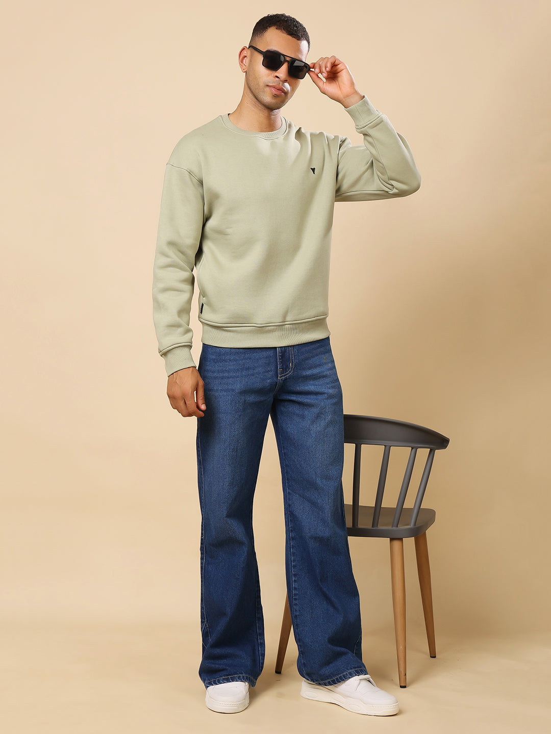 Stylox Men’s Round Neck Full Sleeve Solid Sweatshirt – Minimal Style, Maximum Comfort