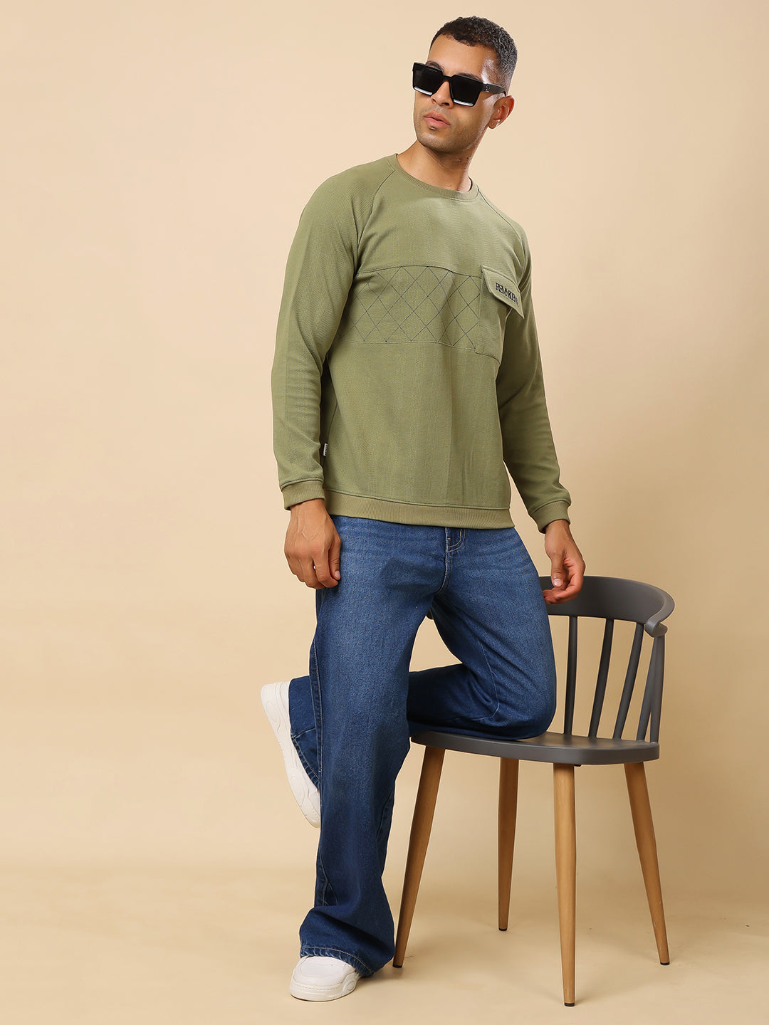 Stylox Men’s Round Neck Full Sleeve Sweatshirt – Classic Fit, Soft Fabric & Cozy Winter Wear