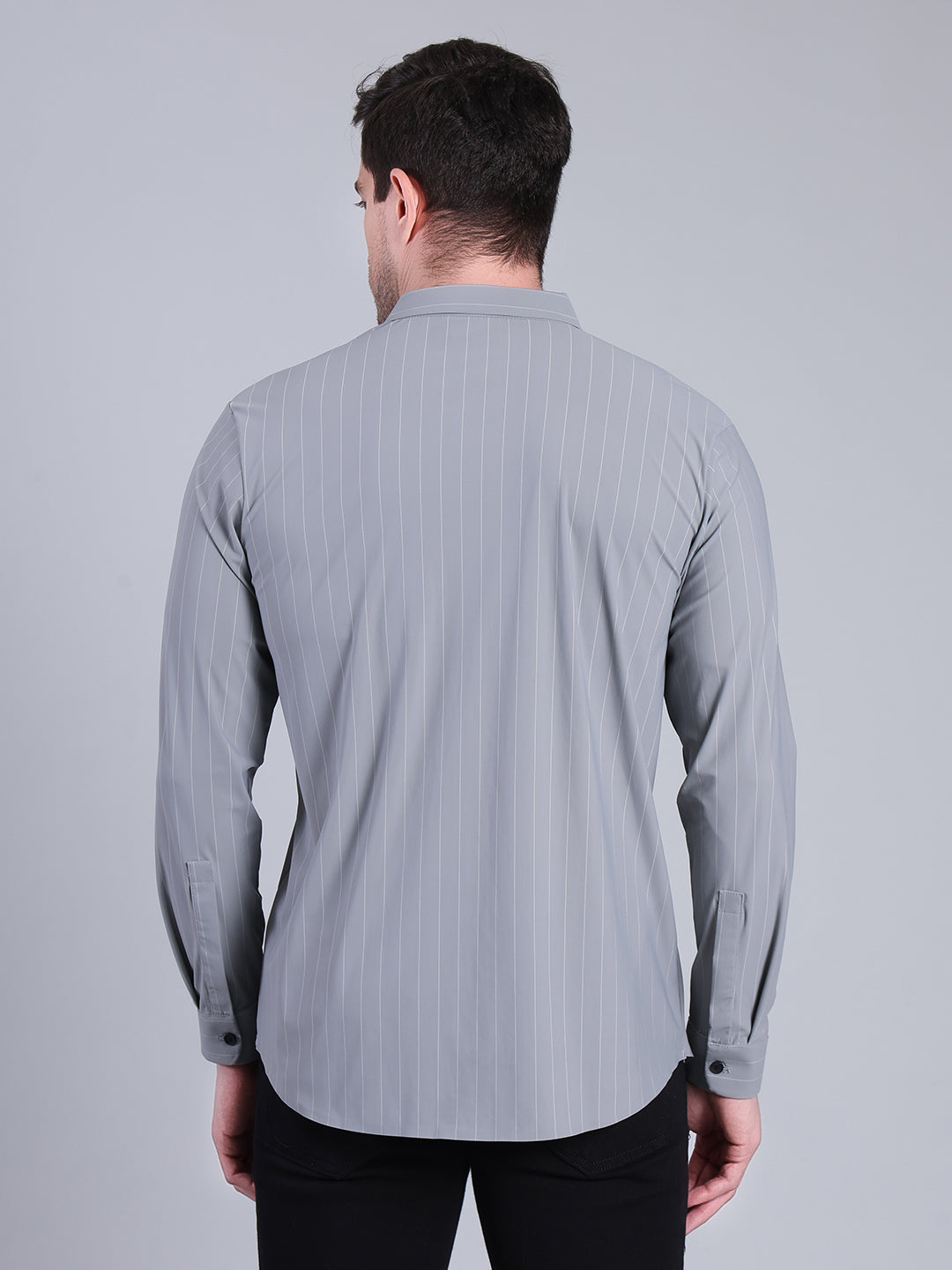 Stylox Men’s Striped Partywear Shirt | Slim Fit Full Sleeve Formal-Casual Shirt For Men