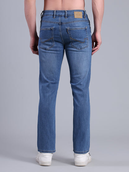 Stylox Men’s Comfort Fit Jeans | Mid Rise Straight Leg Washed Denim for Everyday Wear