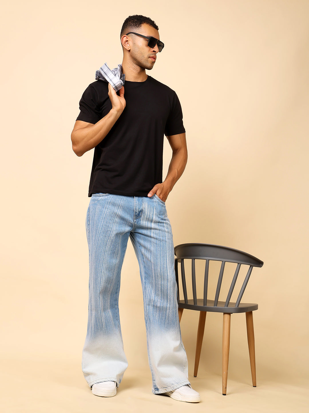 Stylox Men’s Baggy Fit Tie-Dye Washed Jeans | Street Style Denim for Trendy Look J-17 - Stylox