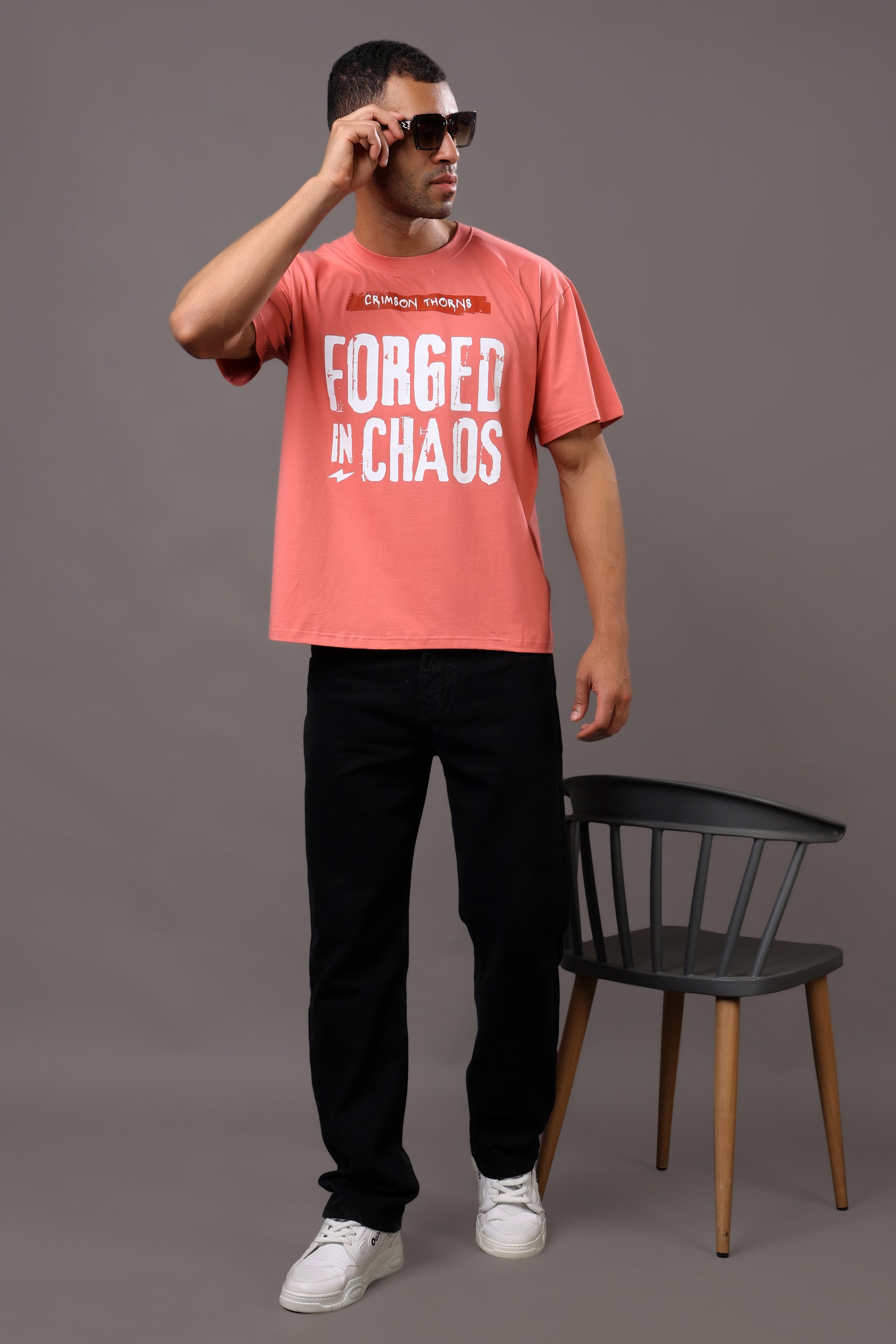 Stylox Men’s Casual Crew Neck Oversized Graphic Printed T-Shirt - Stylox