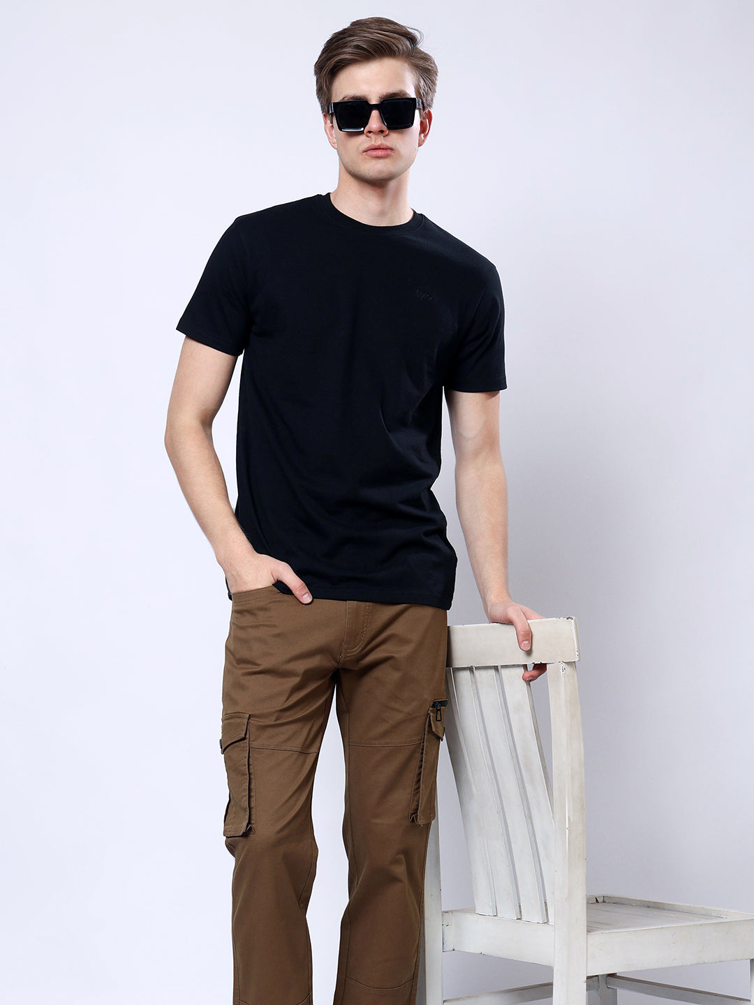 Stylox Men’s Regular Fit Utility Cargo Pants with Multi Pockets - Stylox