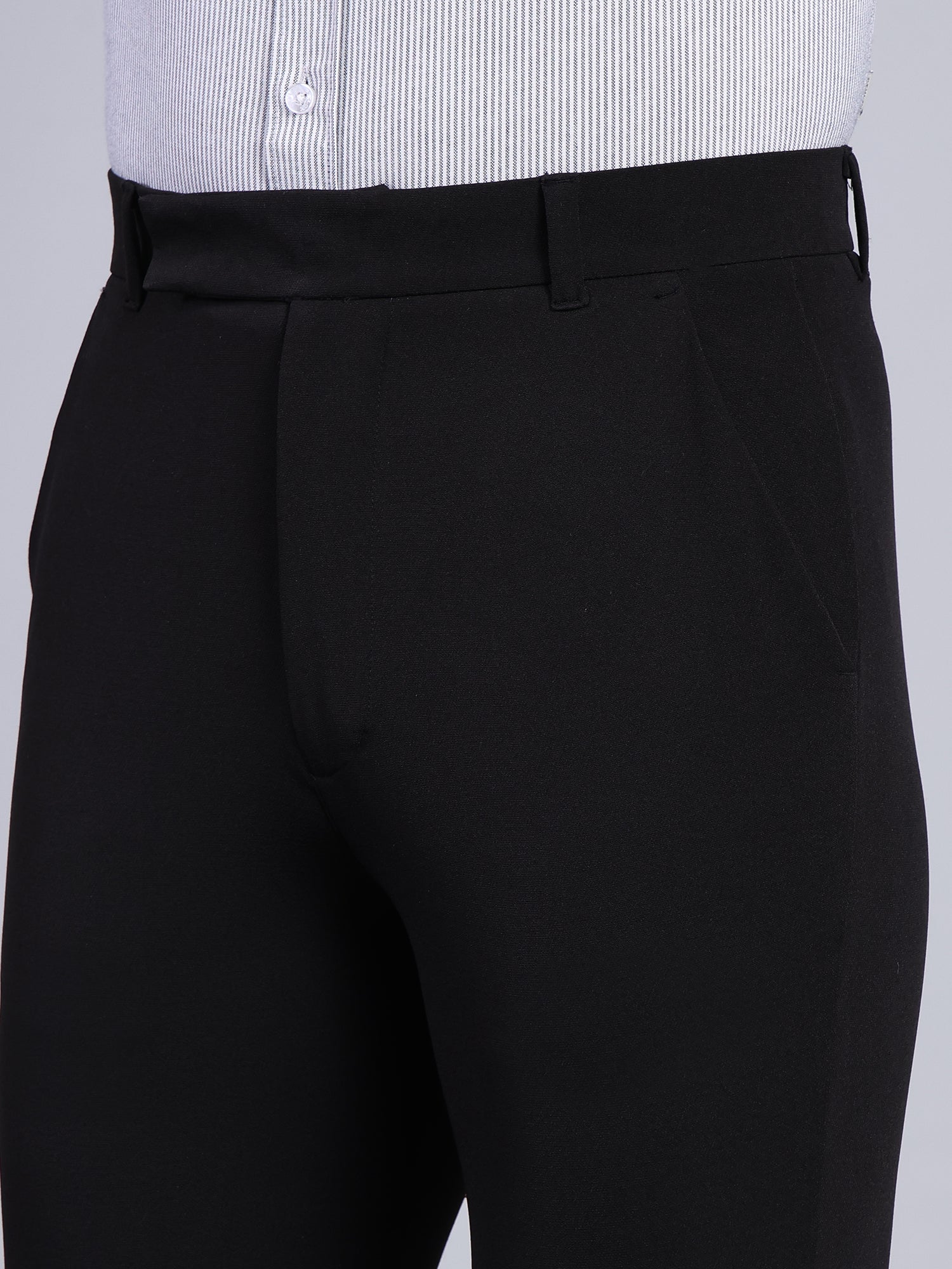 Stylox Men’s Bootcut Formal Trousers-Black - Stylox