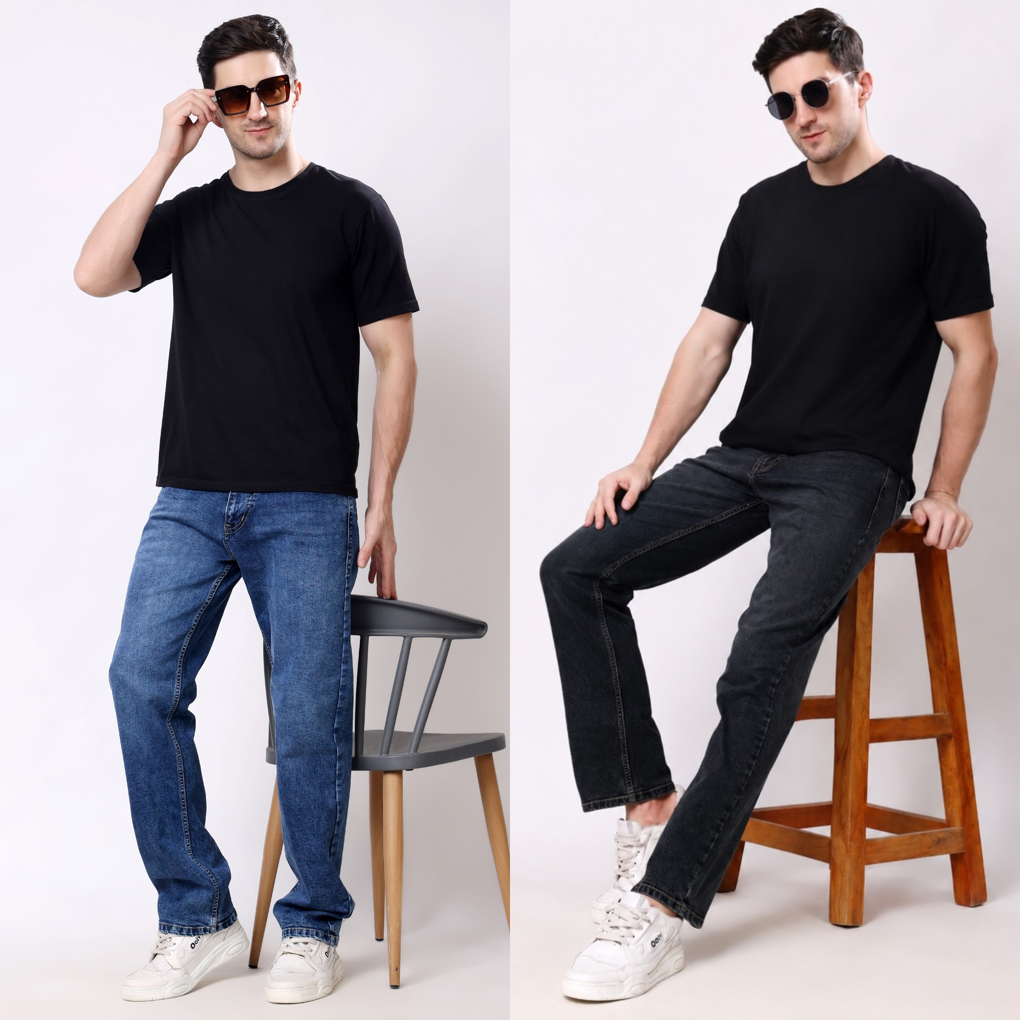 Stylox Men's Comfort & Slim Fit Stretchable Denim Jeans Combo (Pack Of 2) - Stylox