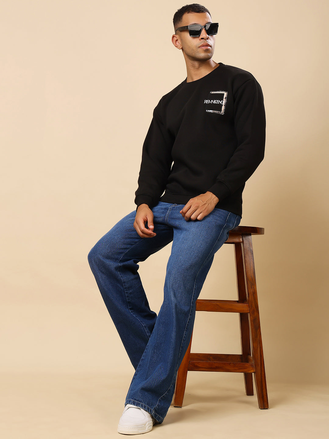 Stylox Men’s Printed Round Neck Sweatshirt – Casual Comfort with Trendy Prints