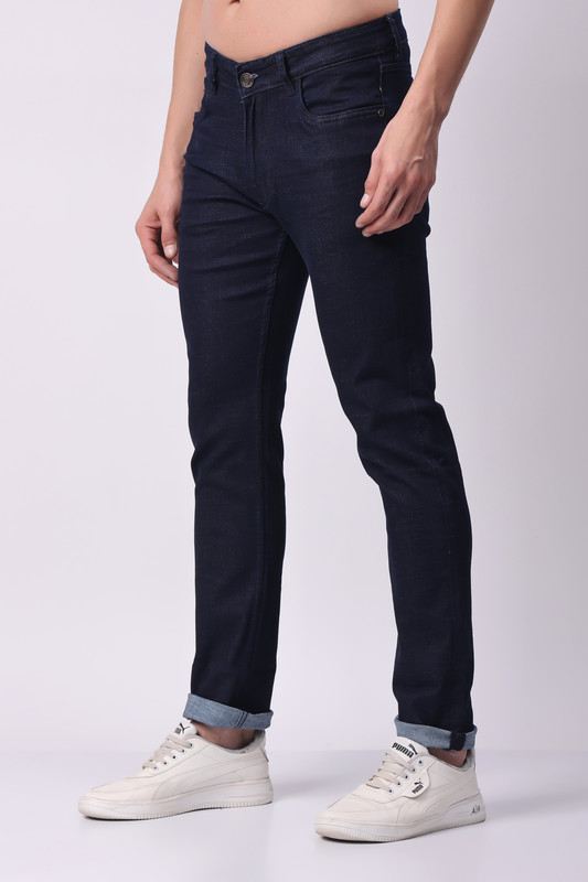 Stylox Slim Fit Dark Blue Denim Jeans For Men - Stylox