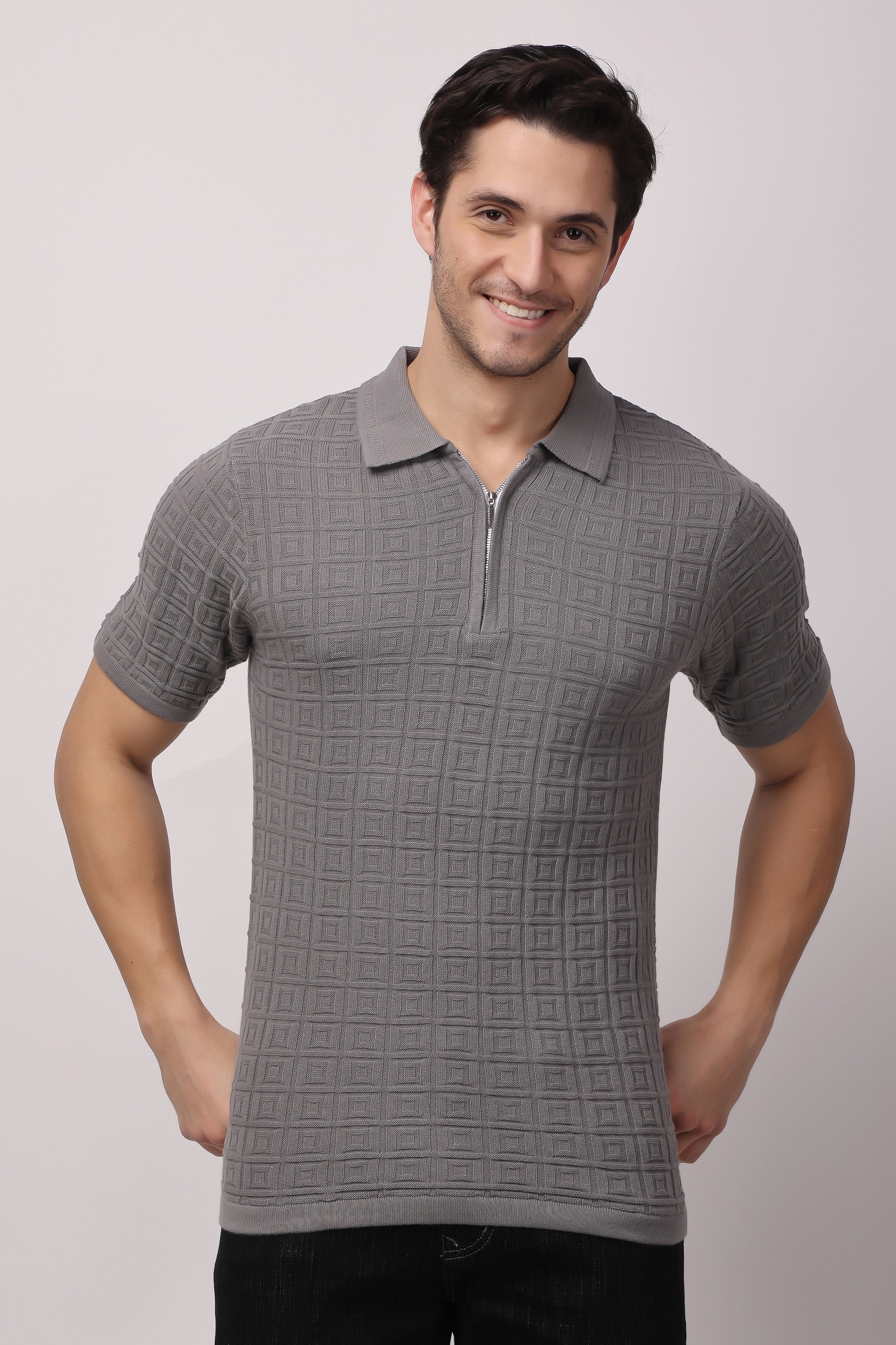 Stylox Solid Polo collar T-shirt FOR MEN - Stylox