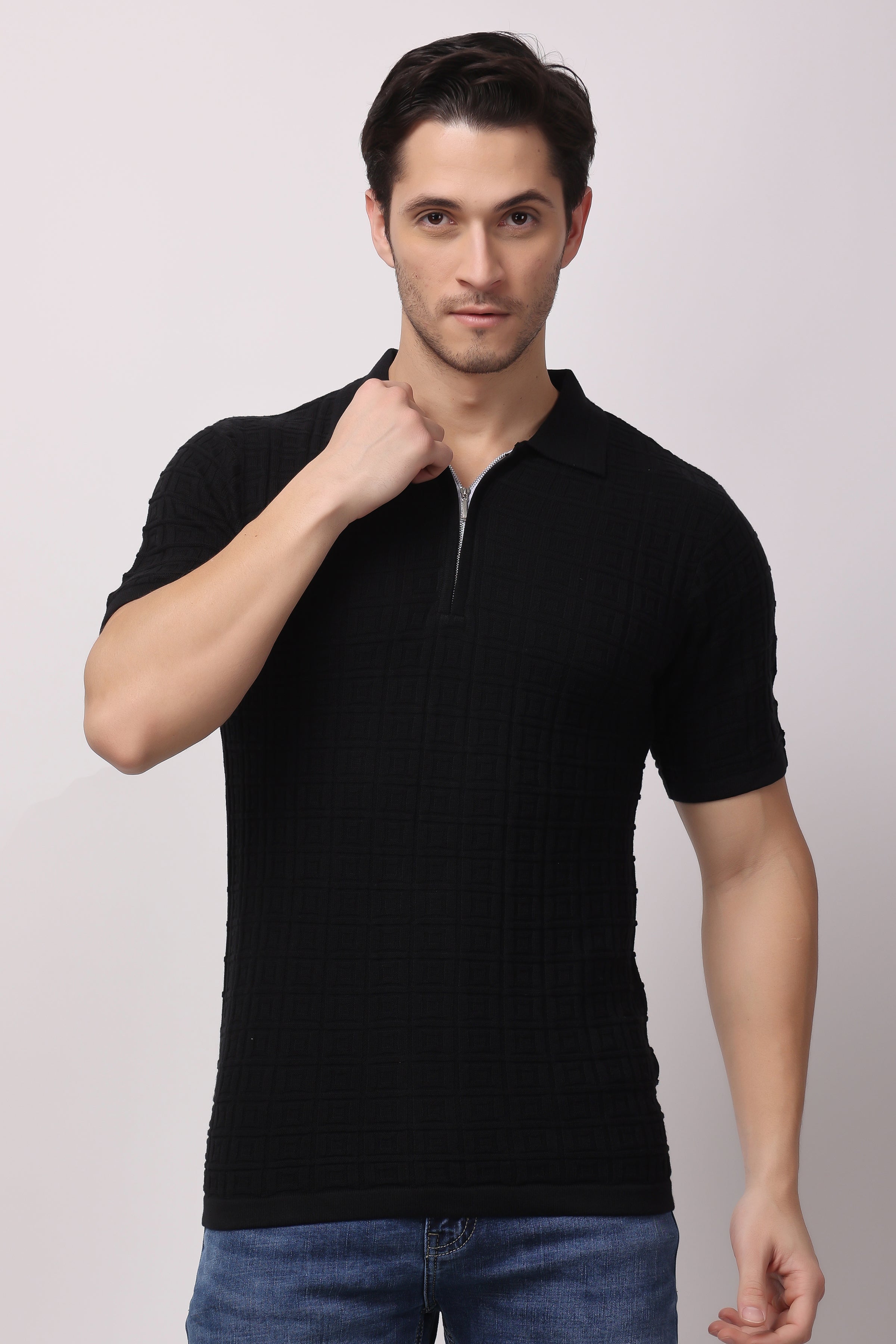 Stylox Solid Polo collar T-shirt FOR MEN - Stylox